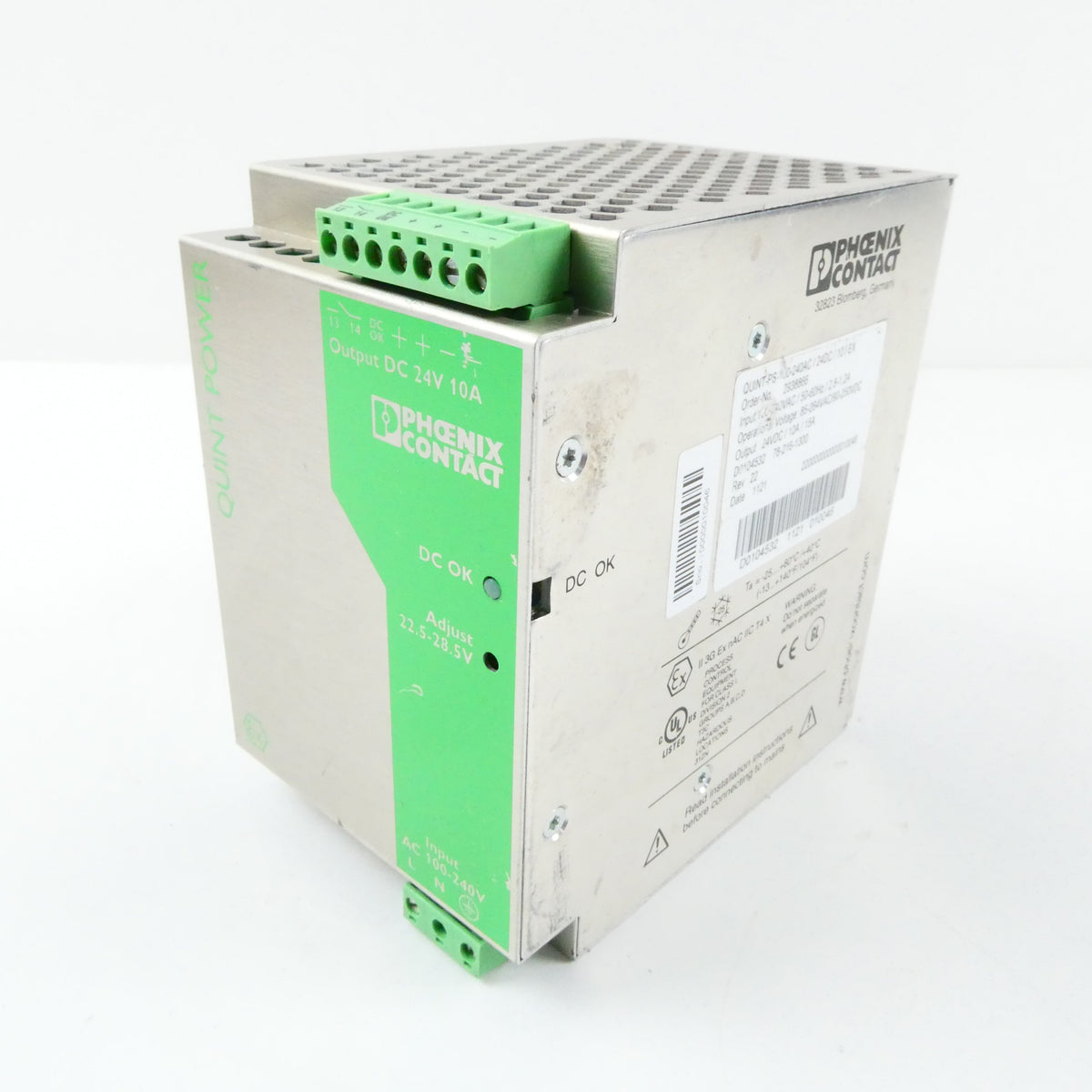 Alimentatore Phoenix Contact QUINT-PS-100-240AC/24DC/10 (2938604) Nuovo, Per PLC