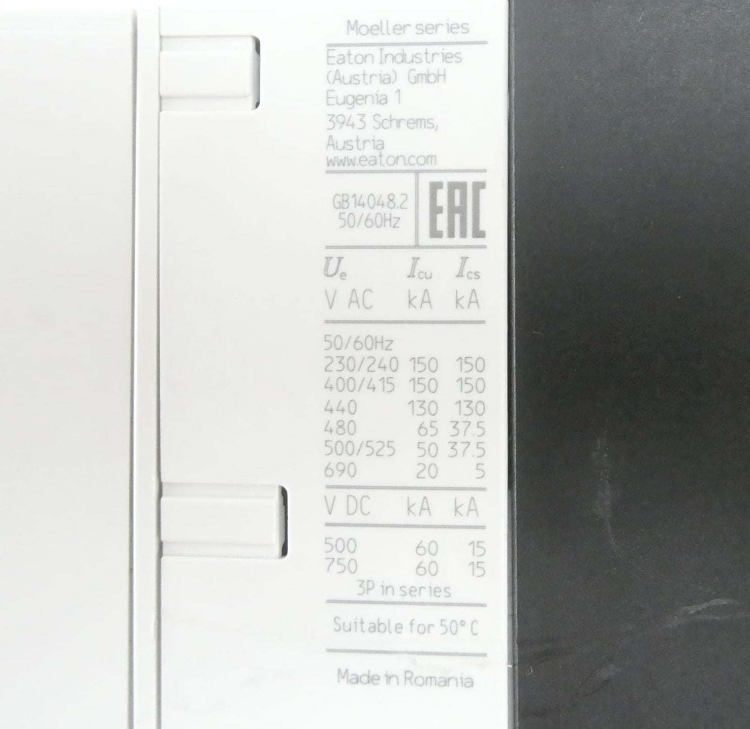 EATON GB14048.2 + NZM2 + XS-L LEISTUNGSSCHALTER S/N: 051M1843H2