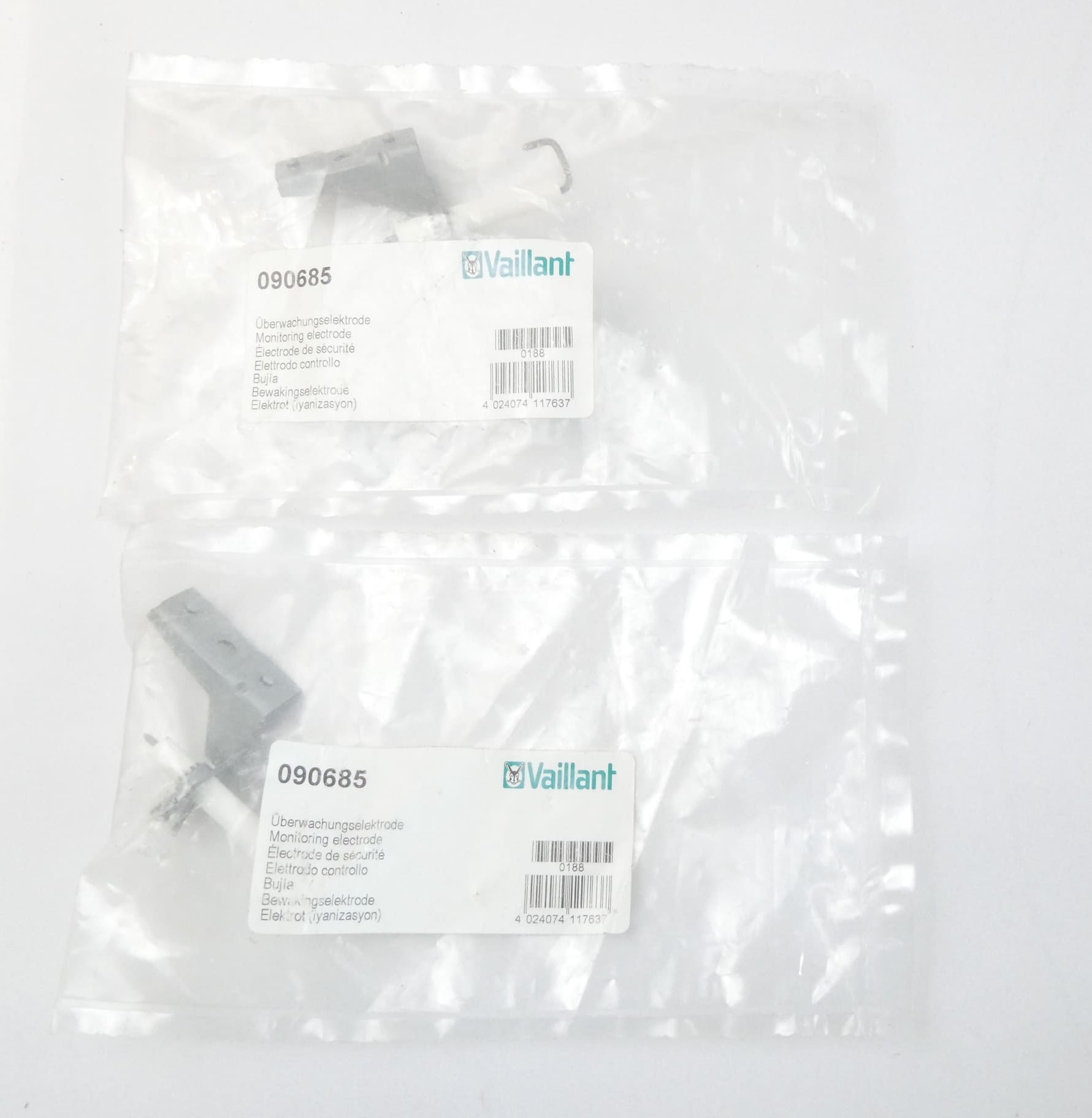 2x VAILLANT 090685 ÜBERWACHUNGSELEKTRODE VC/W 184,185,244,245 E, 64-254 XE - set of 2