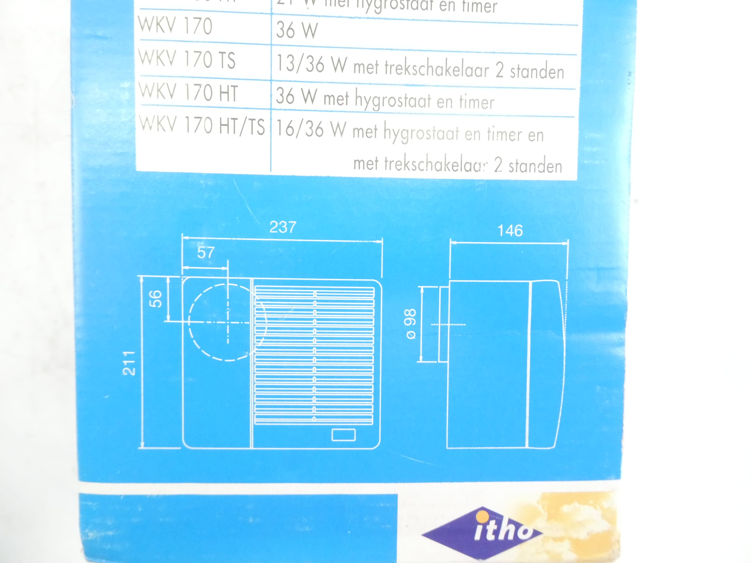 ITHO DAALDEROP 380.1131 ABLUFTVENTILATOR WKV 130