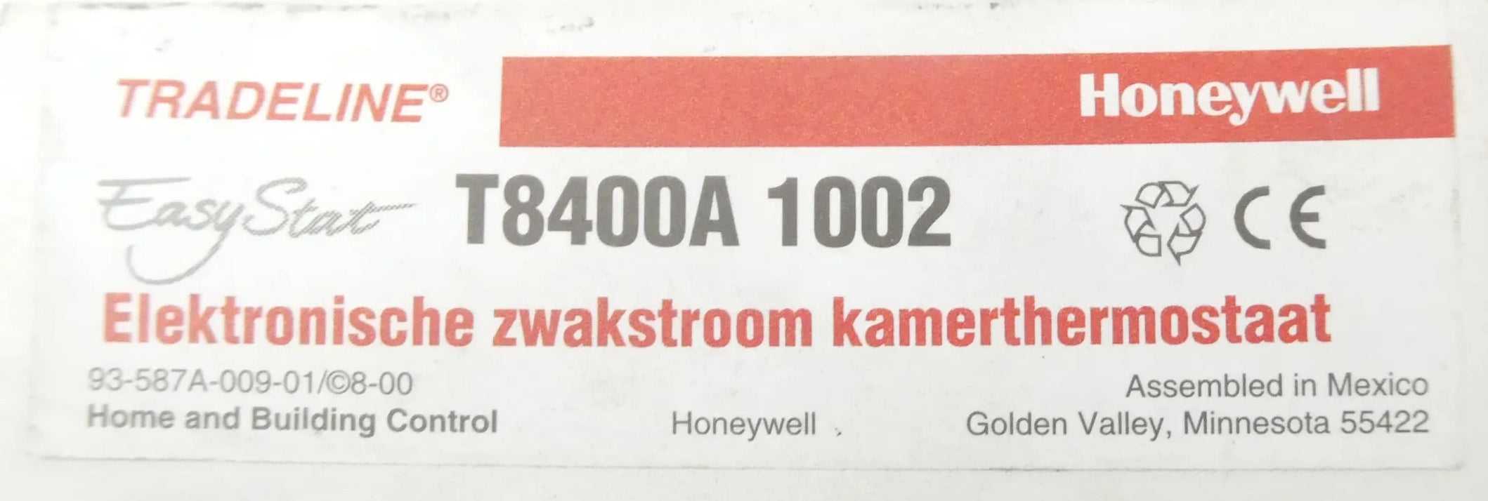 HONEYWELL T8400A 1002 ELEKTRONISCHES RAUMTHERMOSTAT