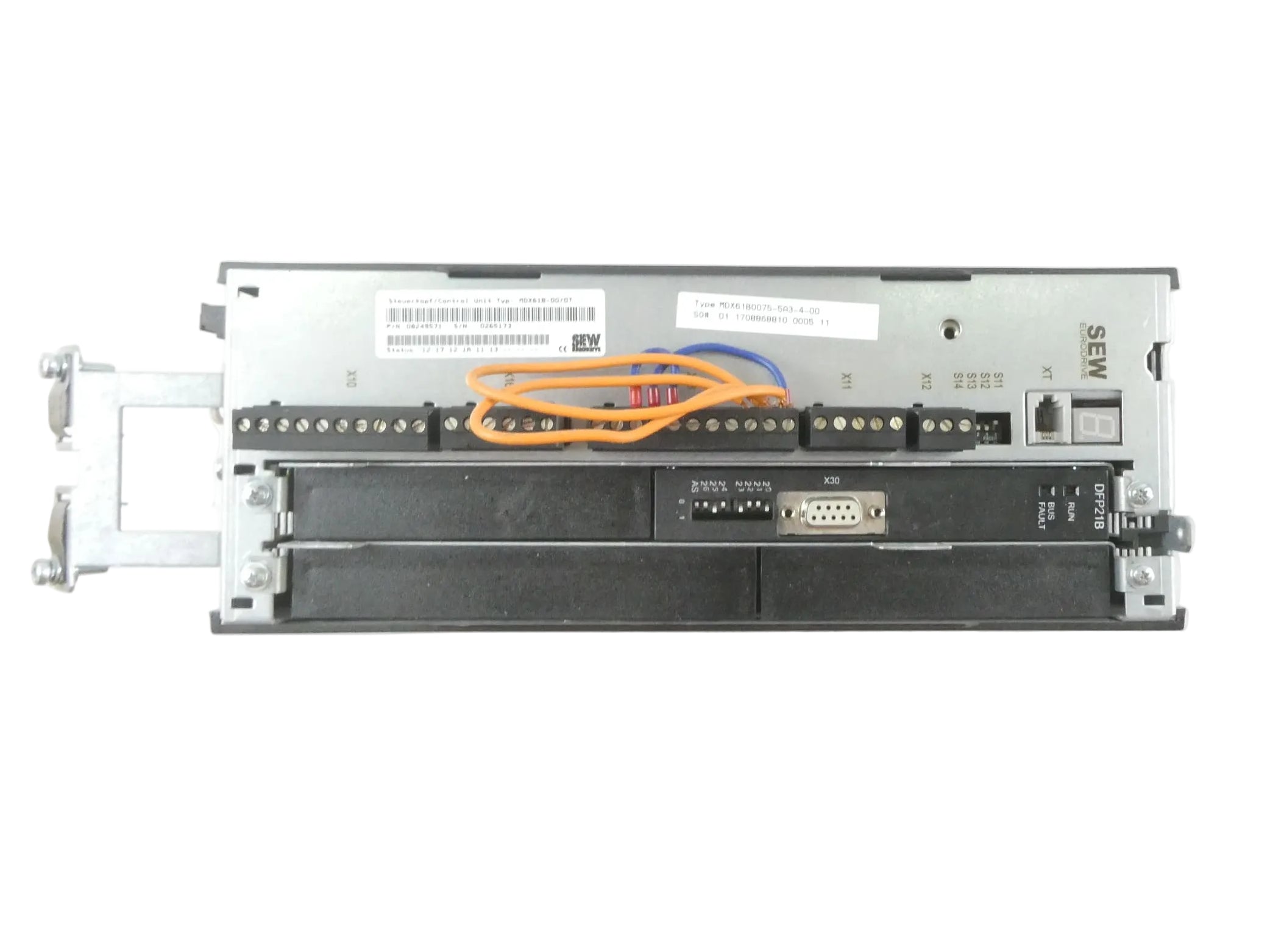 SEW EURODRIVE MDX61B0075-5A3-4-0T MOVIDRIVE FREQUENZUMRICHTER + MDX60A0074-5A3-4-00 STEUERKOPF S/N: 0714330