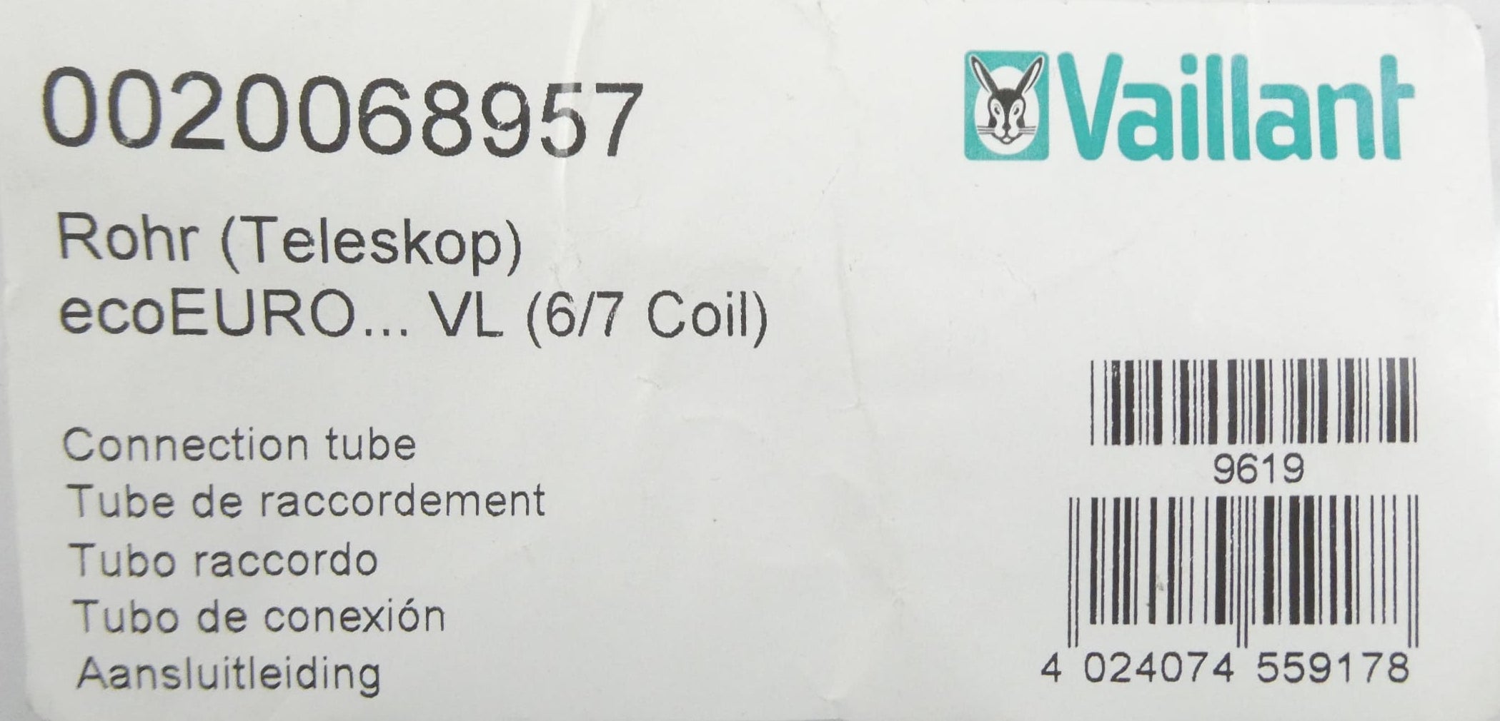 VAILLANT 0020068957 ROHR ecoEURO… VL (6/7 Coil)