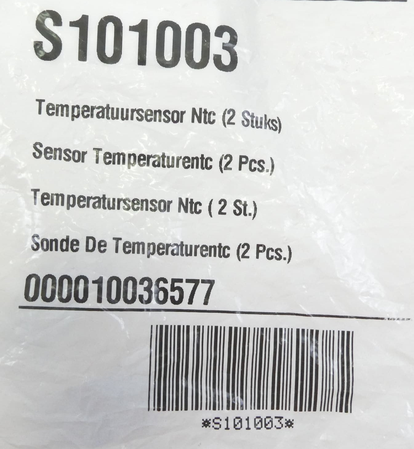 2x REMEHA S101003 TEMPERATURSENSOR Ntc (Set of 2)