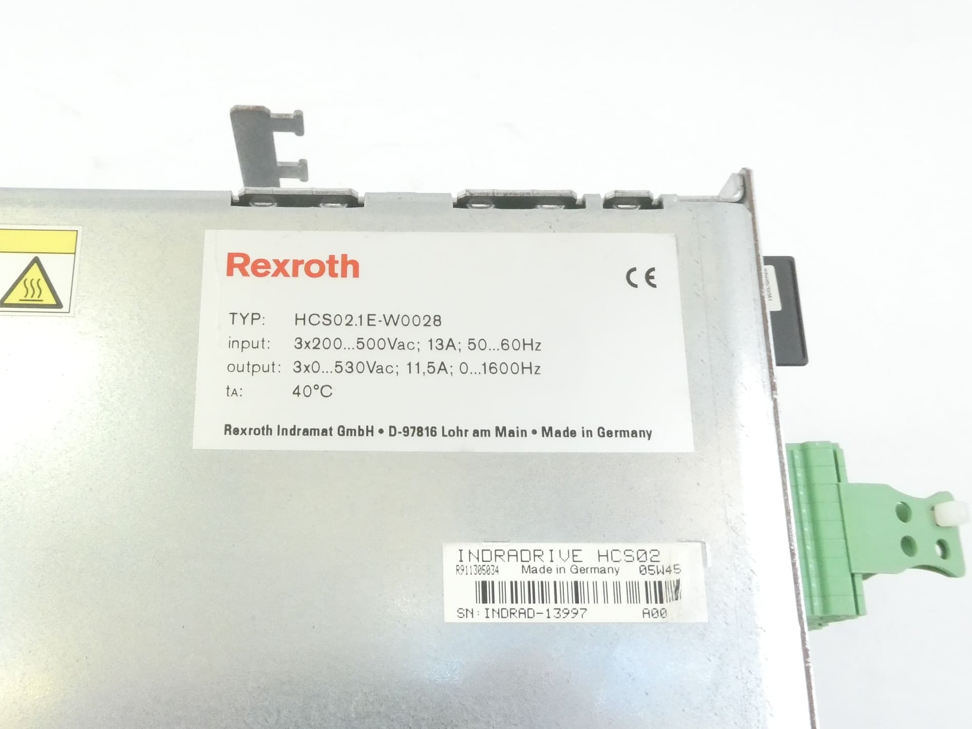 REXROTH HCS02.1E-W0028-A-03-NNNN IndraDrive C UMRICHTER SN: HCS021-07358