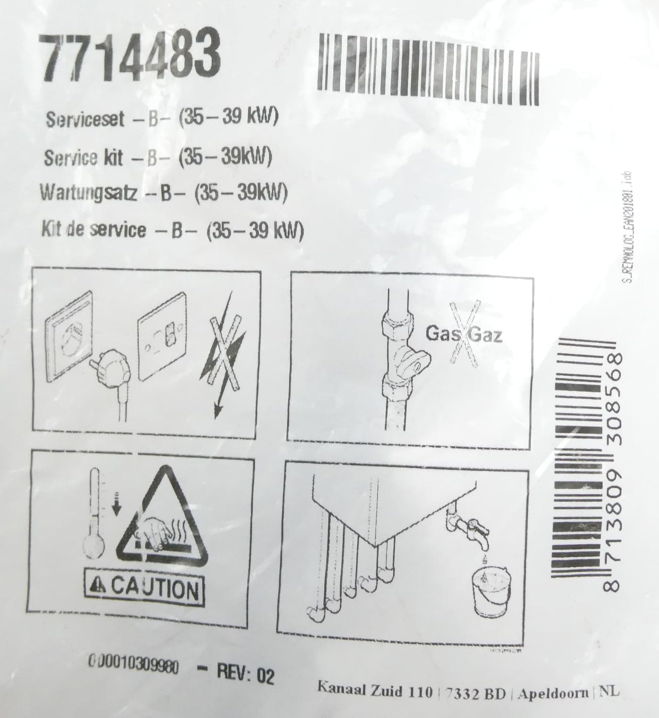 REMEHA 7714483 WARTUNGSSATZ -B- (35-39kW)