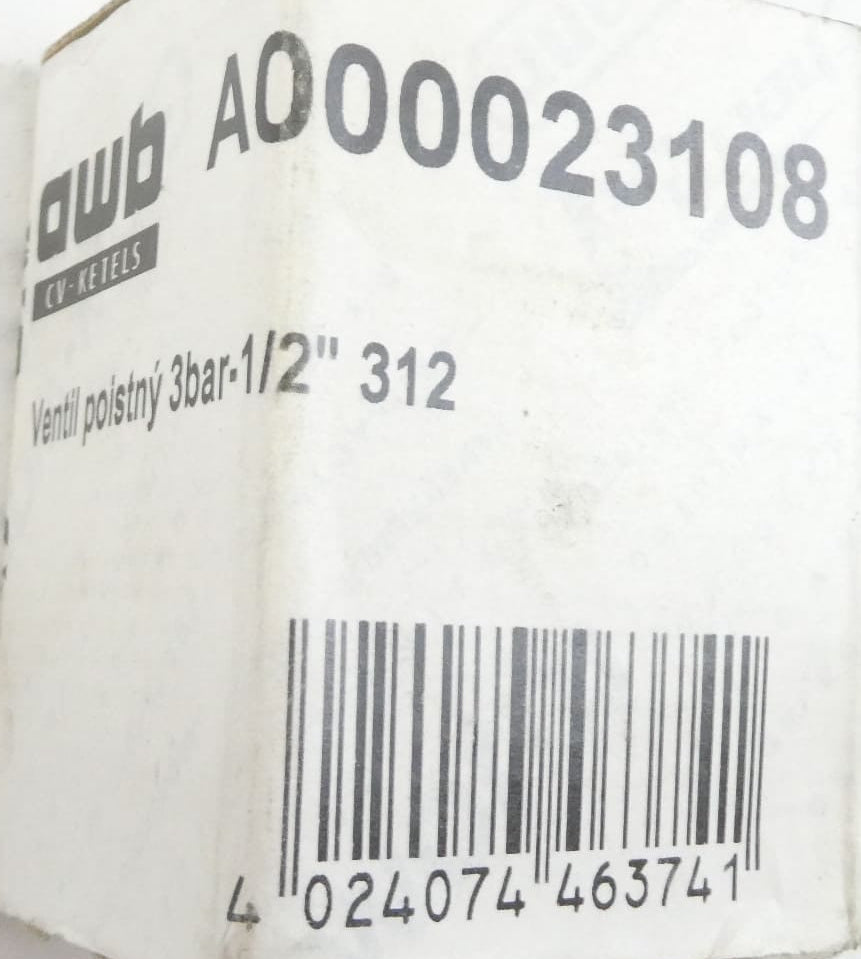 AWB A000023108 VENTIL ÜBERLAUF 3bar 1/2"