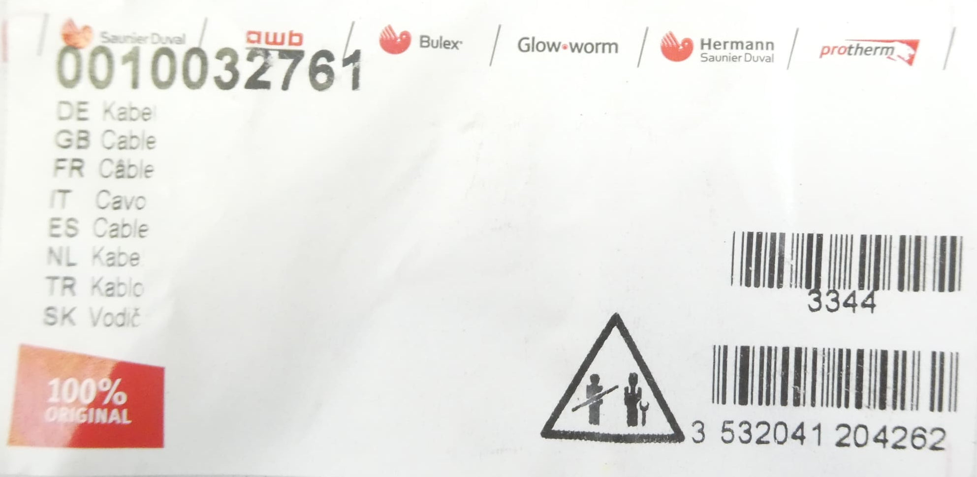 AWB SAUNIER DUVAL 0010032761 KABEL