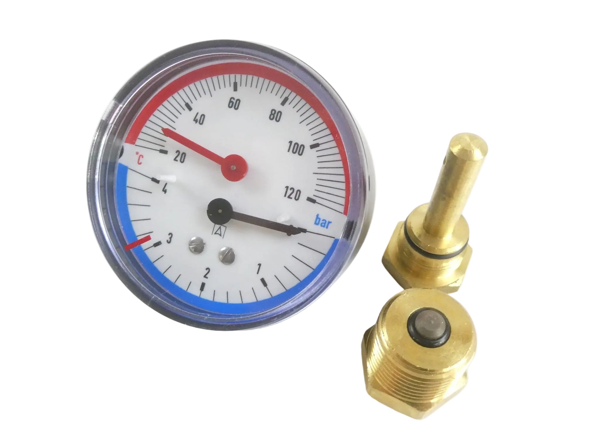 Afrisco TM 63 633468M Thermo-/Manometer 4bar 20/120C R1/2ax