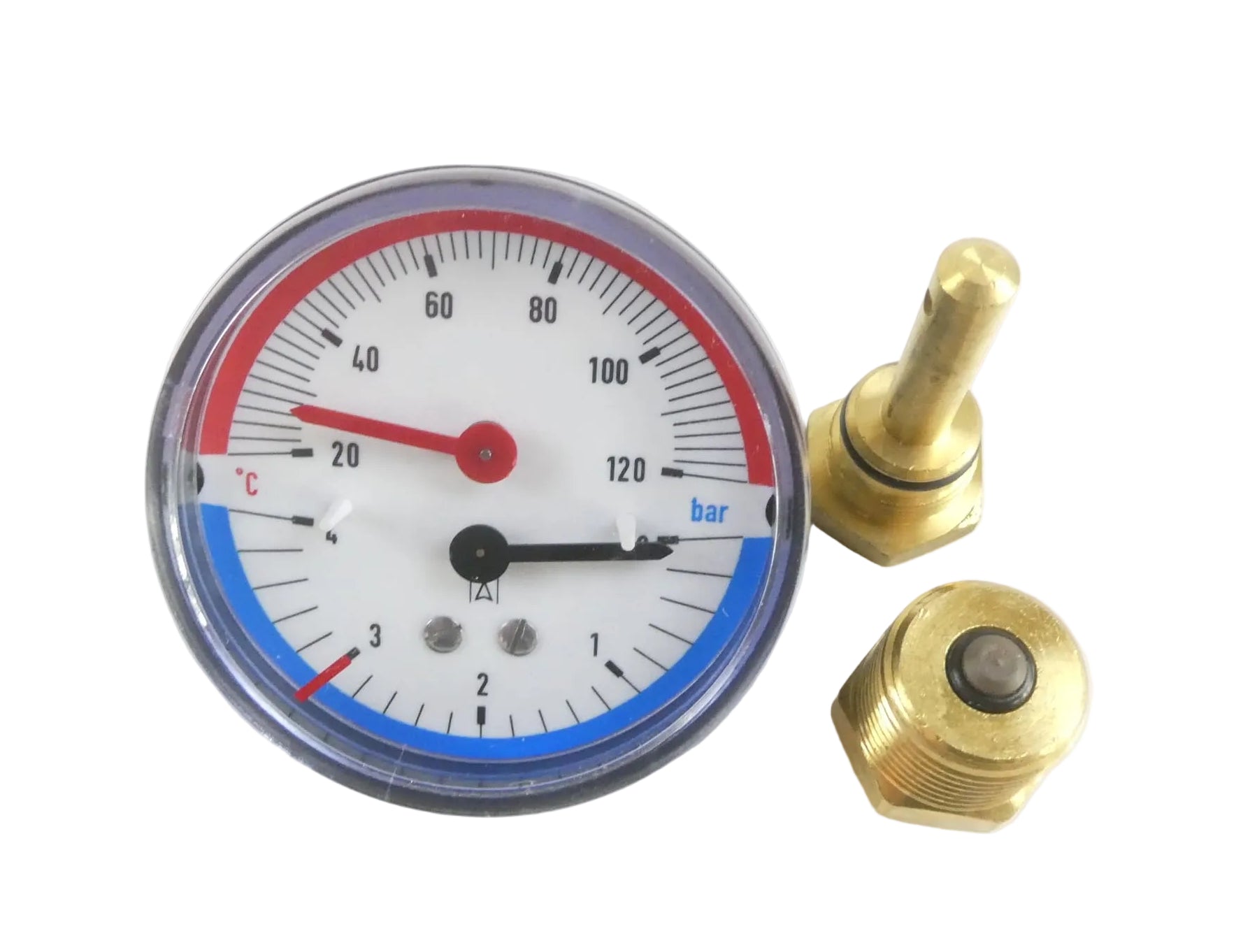 Afrisco TM 63 633468M Thermo-/Manometer 4bar 20/120C R1/2ax