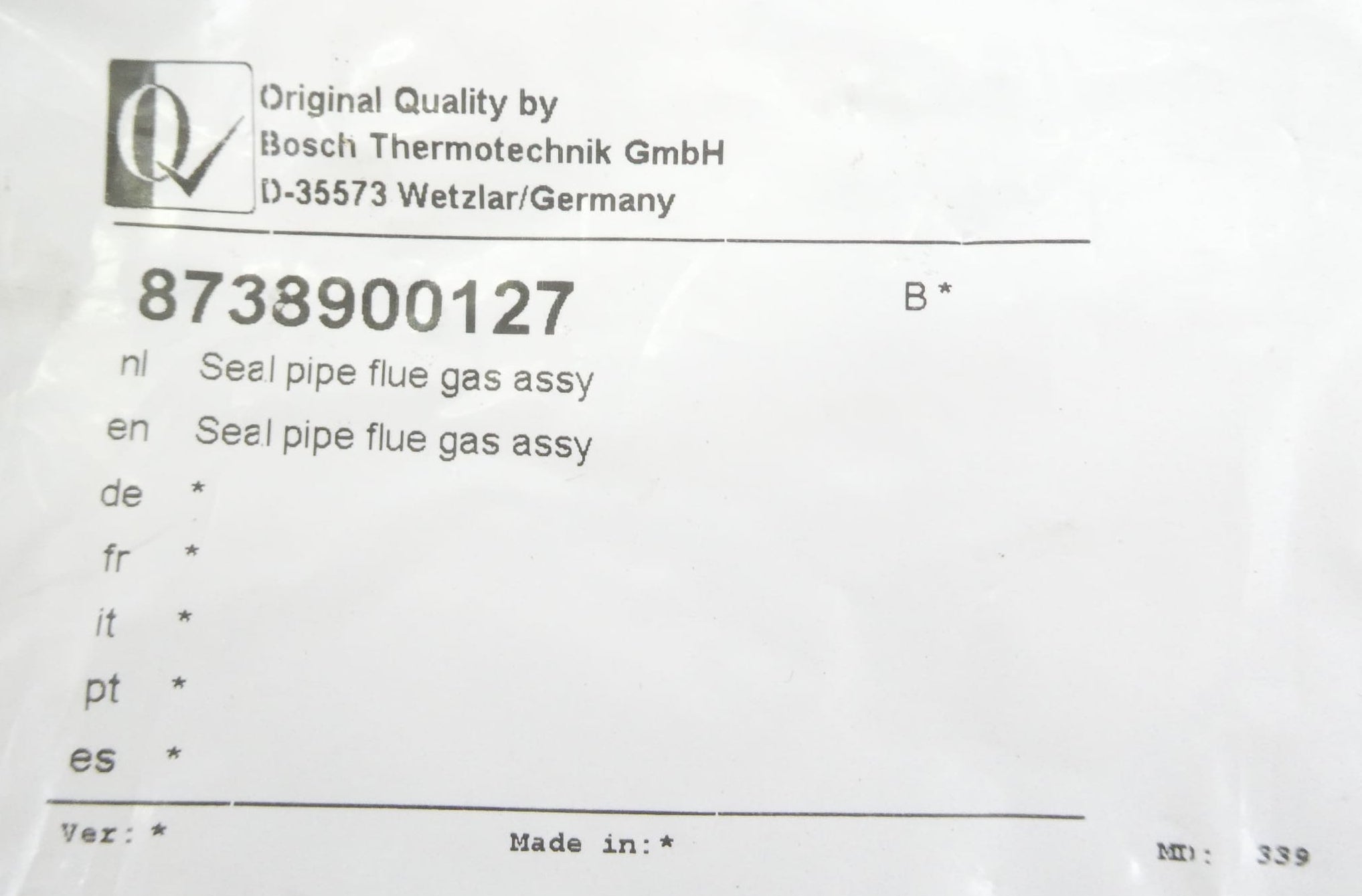 Bosch 8738900127 Dichtung
