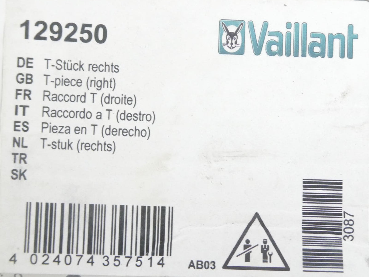 Vaillant 129250 T-Stück rechts