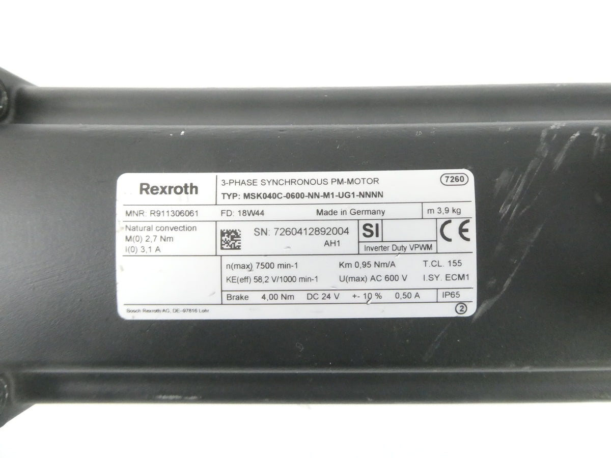 Bosch Rexroth Servomotor MSK040C-0600-NN-M1-UG1-NNNN