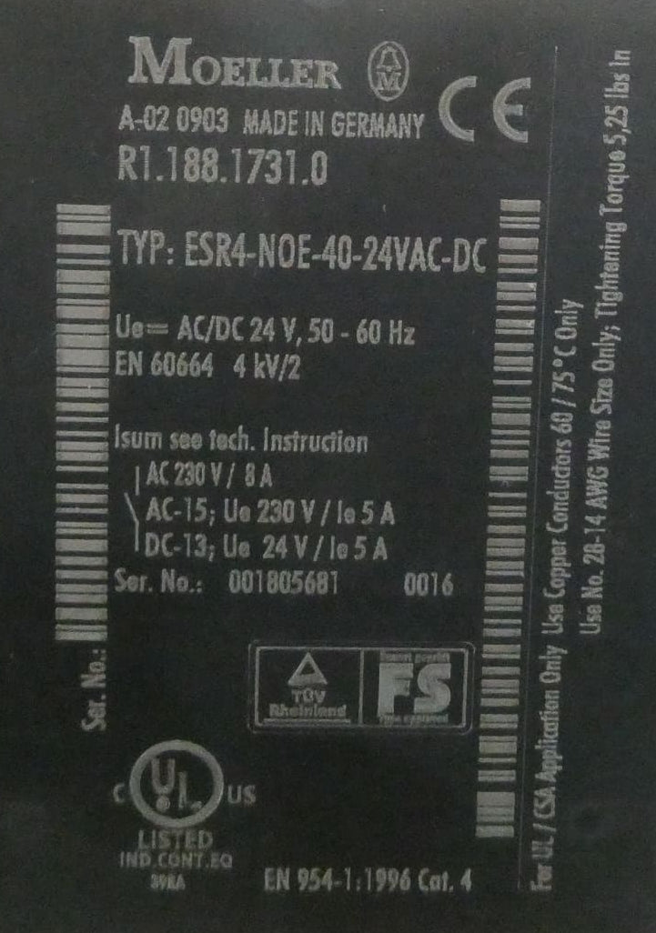 Moeller ESR4-NOE-40-24VAC-DC Sicherheitsrelais