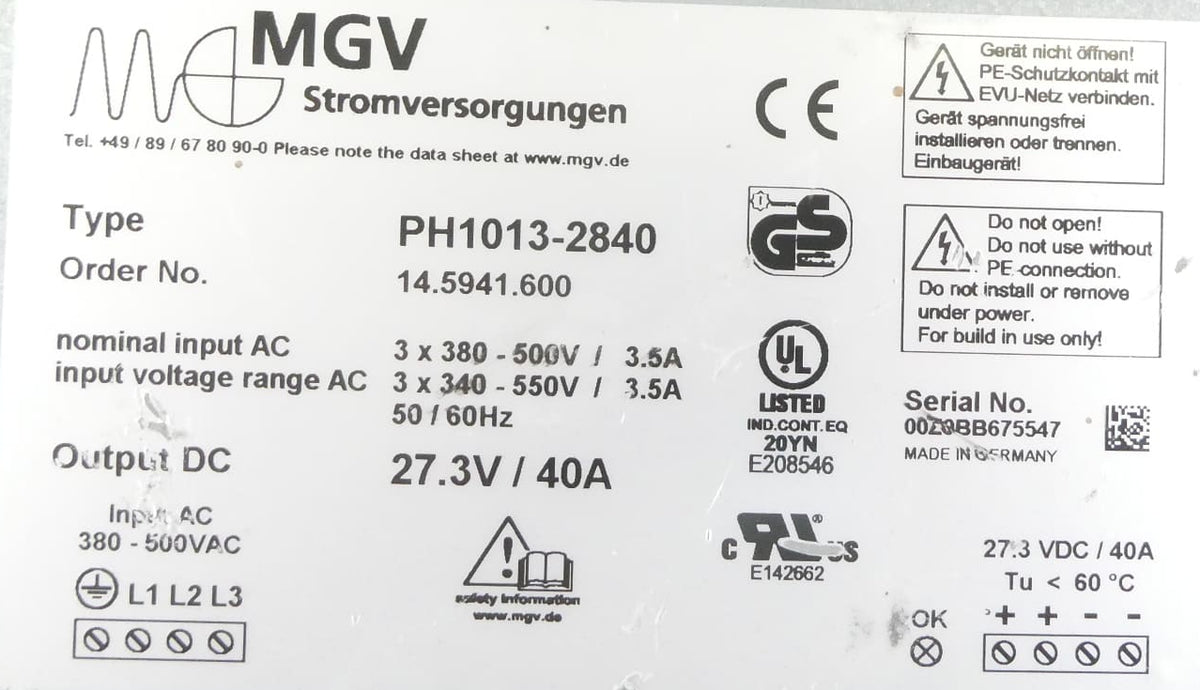 MGV Stromversorgung PH1013-2840 Netzteil
