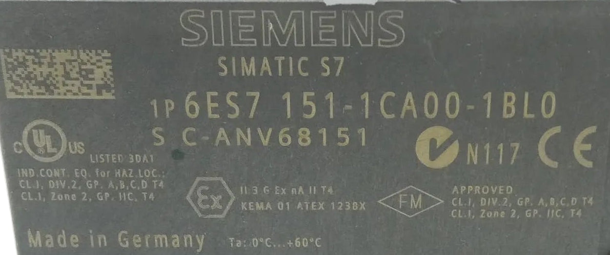Siemens ET200S 6ES7151-1CA00-1BL0 Kompaktmodul