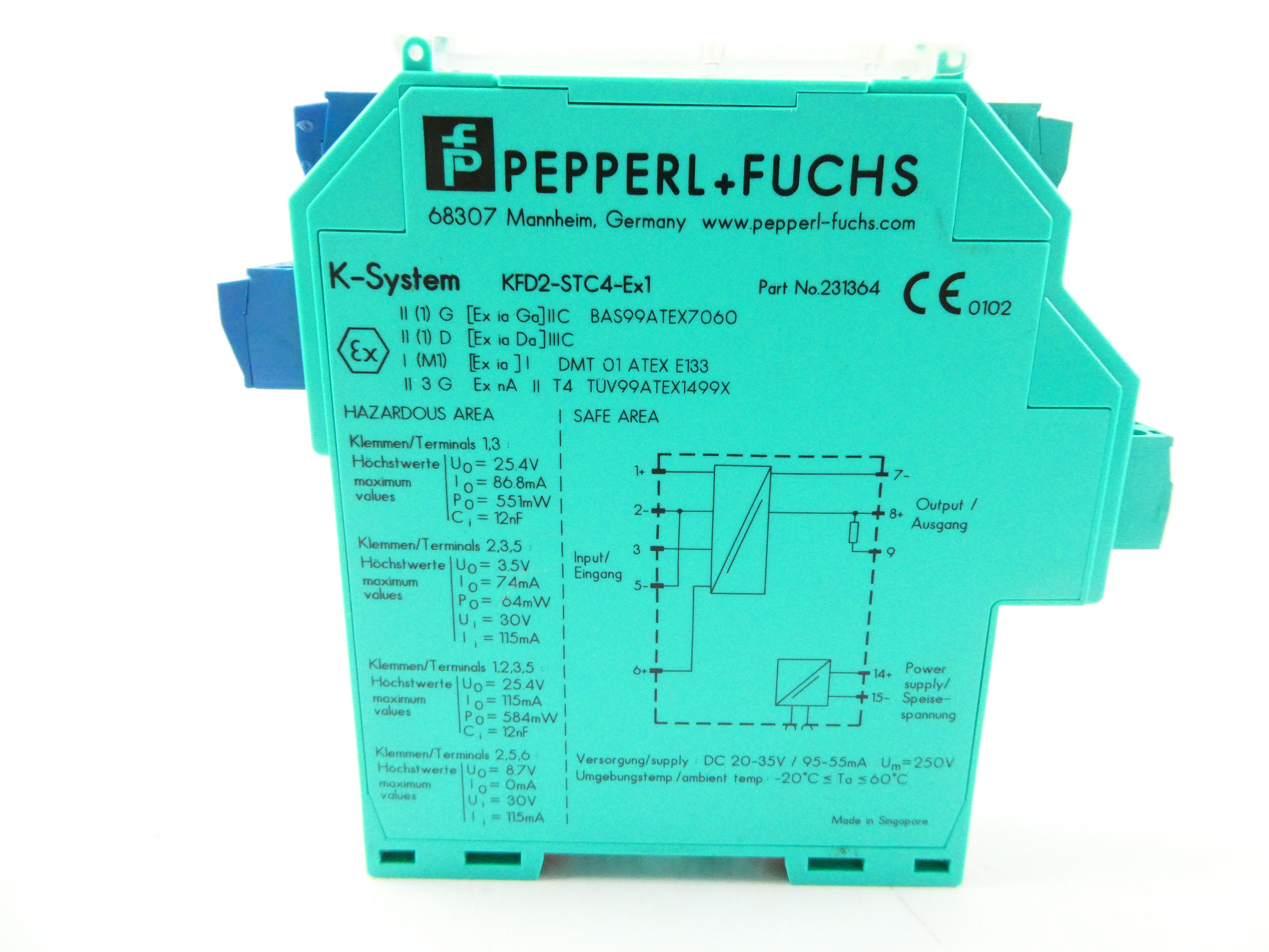 PEPPERL+FUCHS KFD2-STC4-Ex1 (231364) TRANSMITTERSPEISEGERÄT – SZ Handel