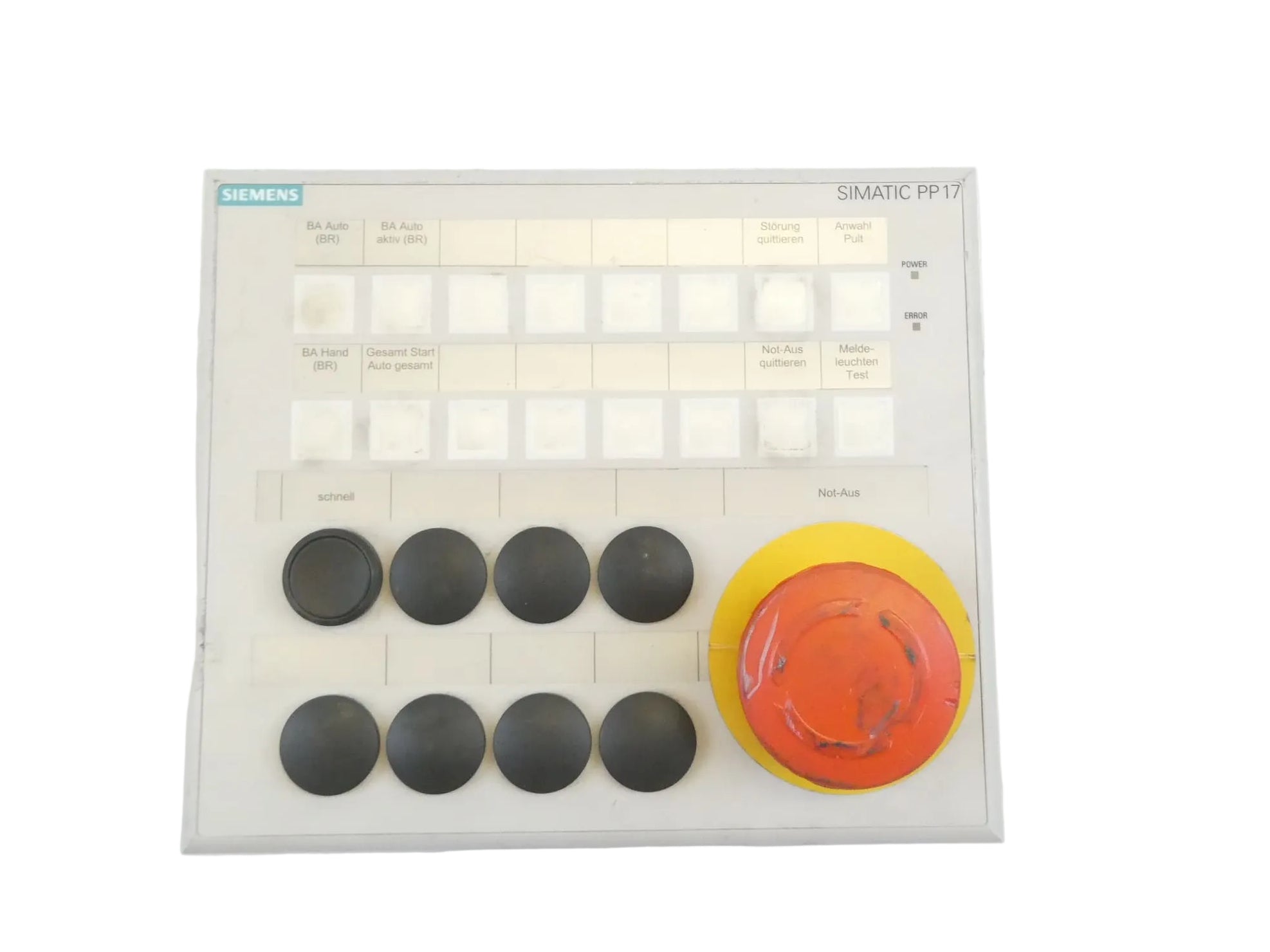 SIEMENS 6AV3688-4CX02-0AA0 PROFIsafe _SIMATIC PP17-I PUSH BUTTON PANEL S/N: 000003400