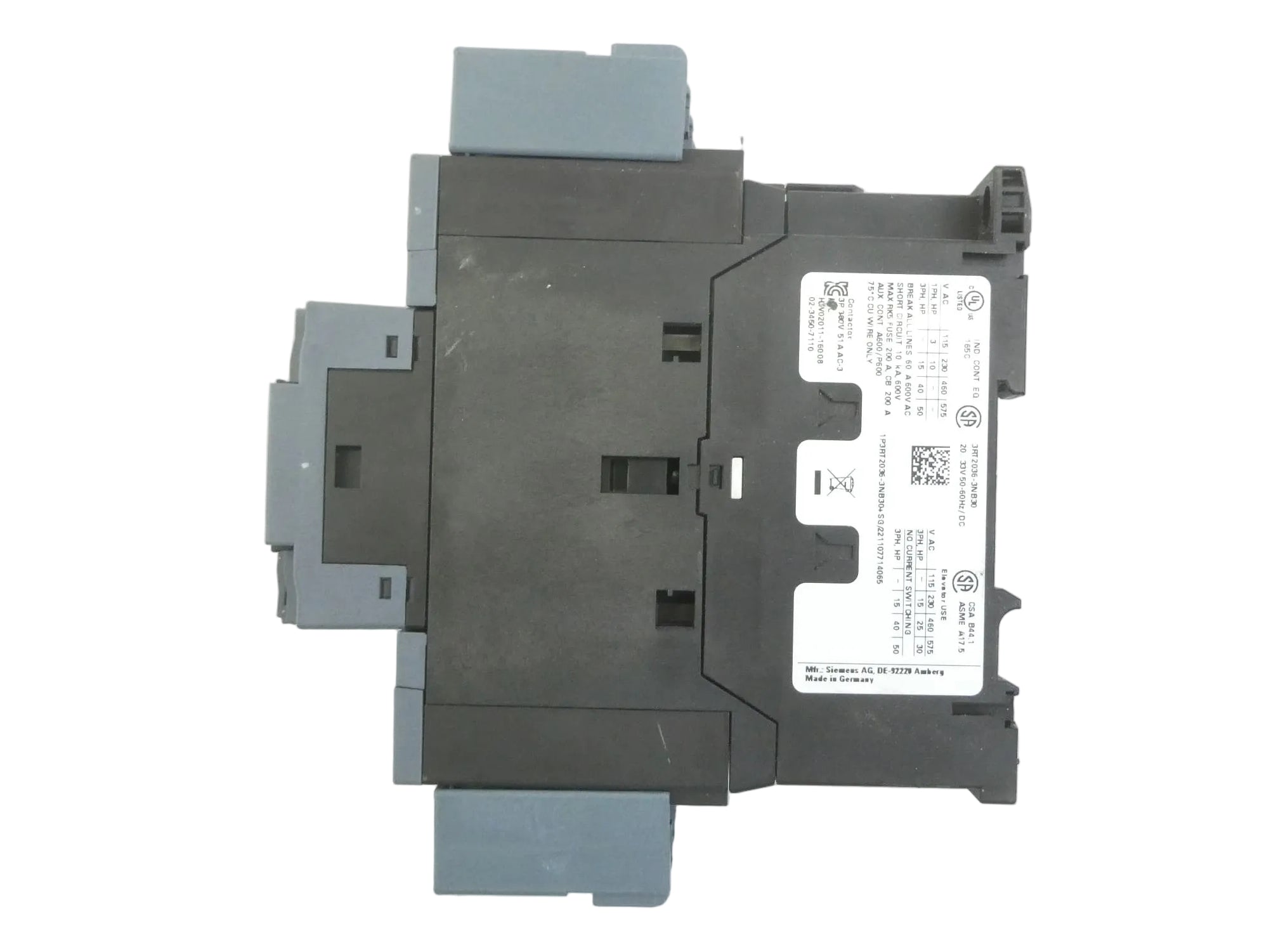 SIEMENS 3RT2036-3NB30 LEISTUNGSSCHÜTZ *E04*