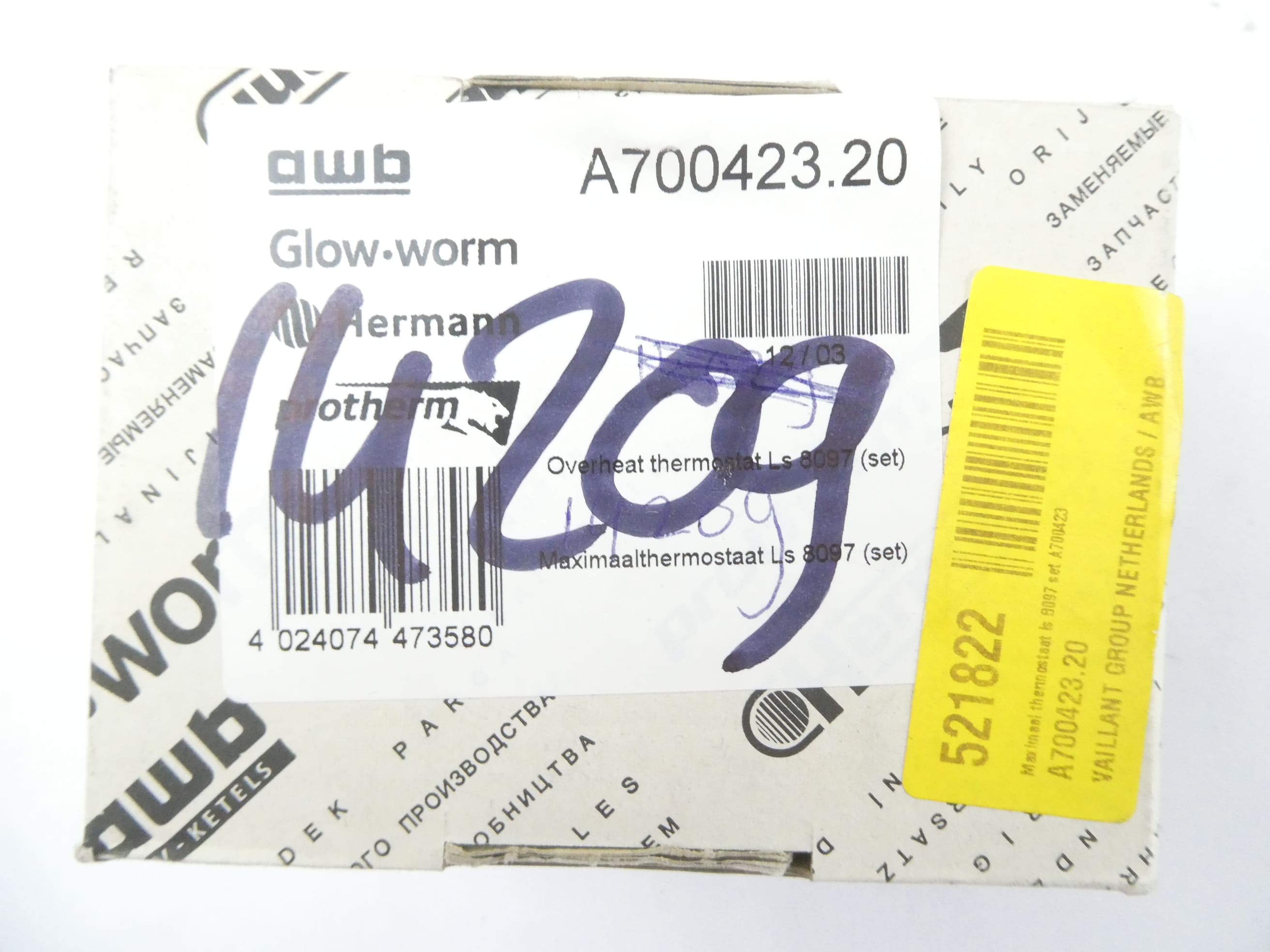 AWB GLOWWORM A700423.20 THERMOSTAT Ls8097
