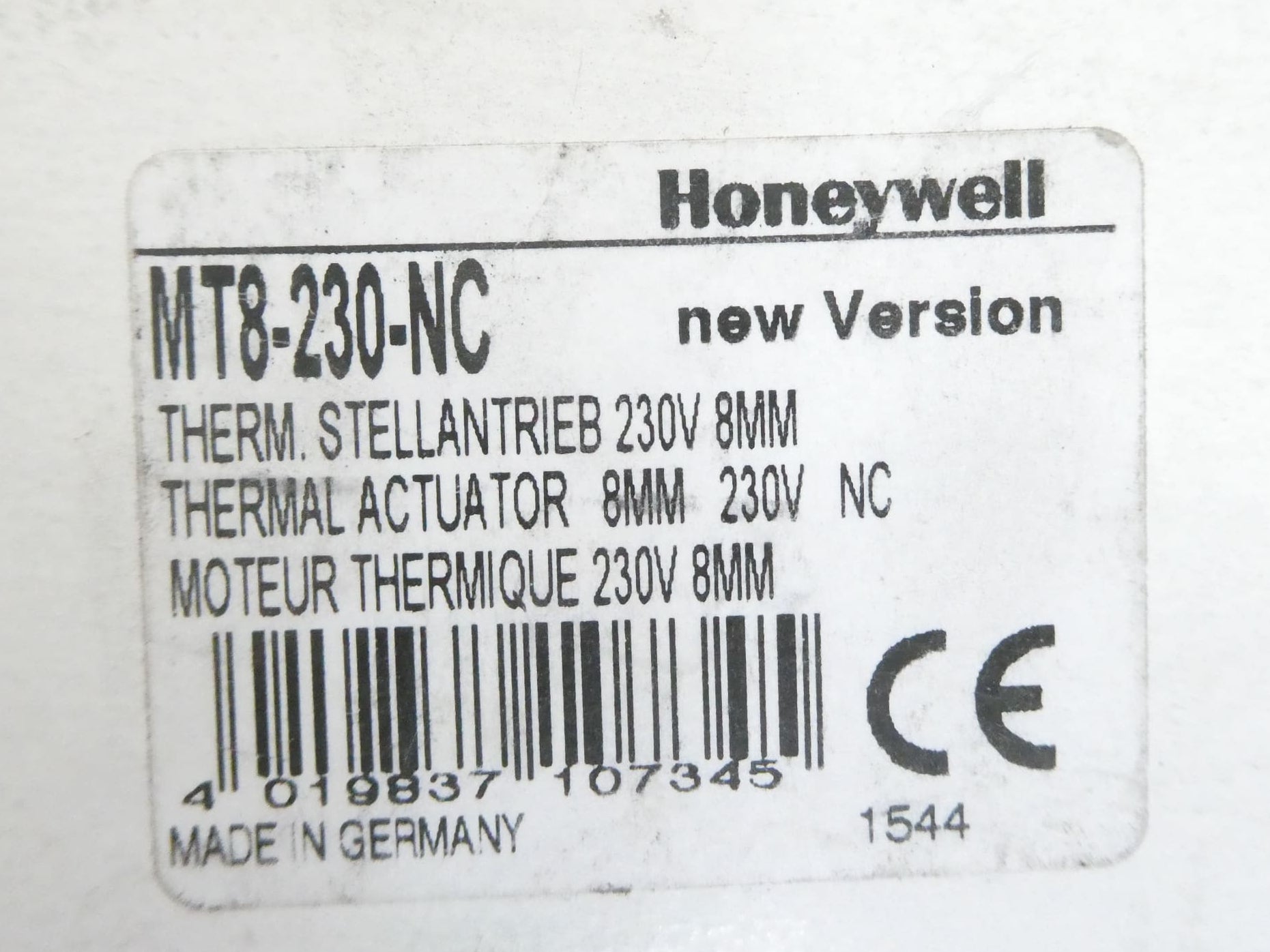 HONEYWELL MT8-230-NC THERMOANTRIEB 230V 8MM