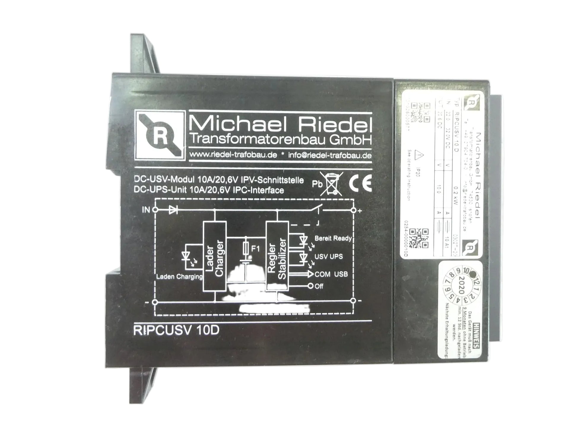 MICHAEL RIEDEL RIPCUSV 10 D DC-USV-MODUL 10A/20,6V IPV-SCHNITTSTELLE
