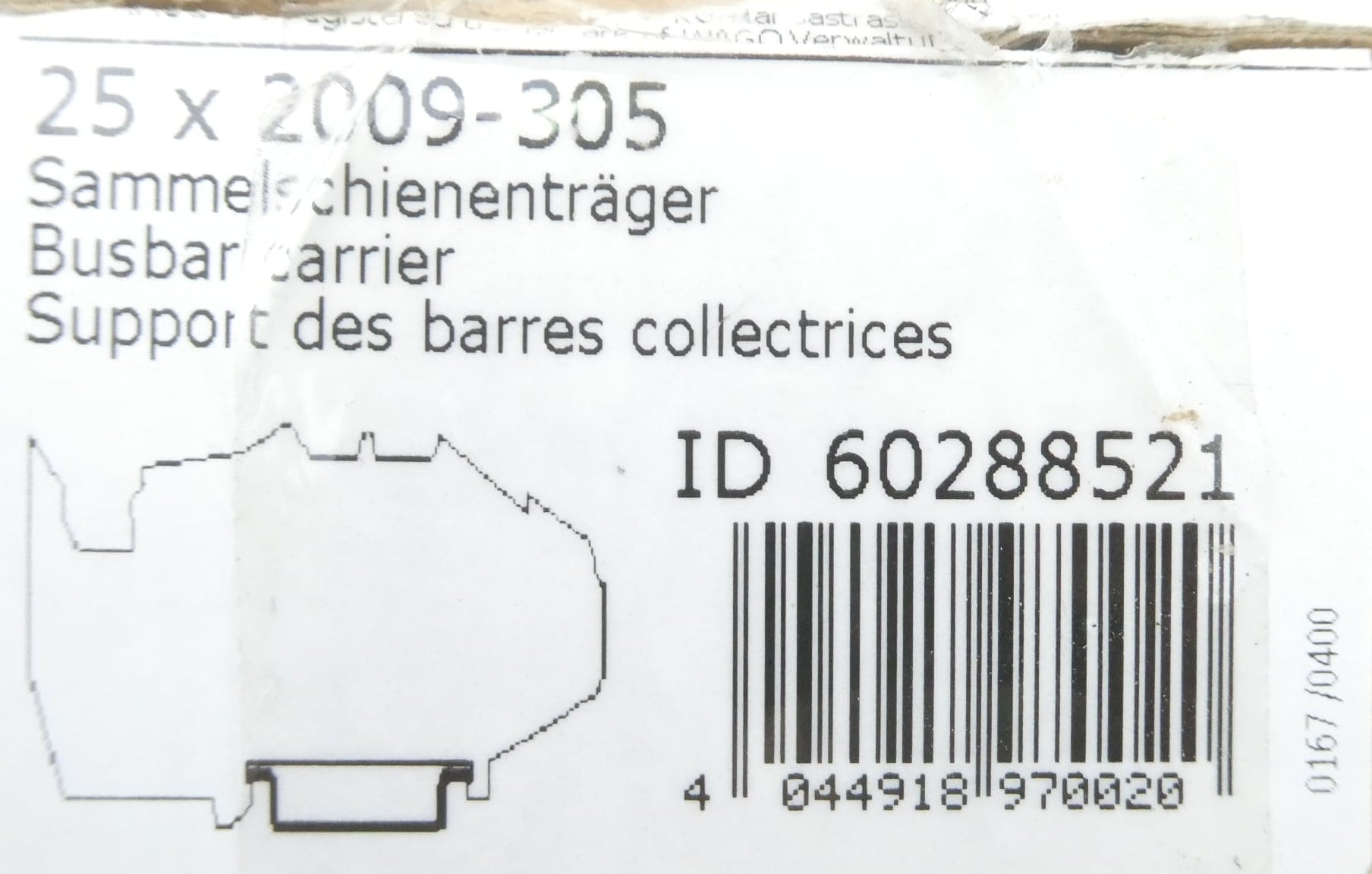 31x WAGO 2009-305 SAMMELSCHIENENTRÄGER set of 31