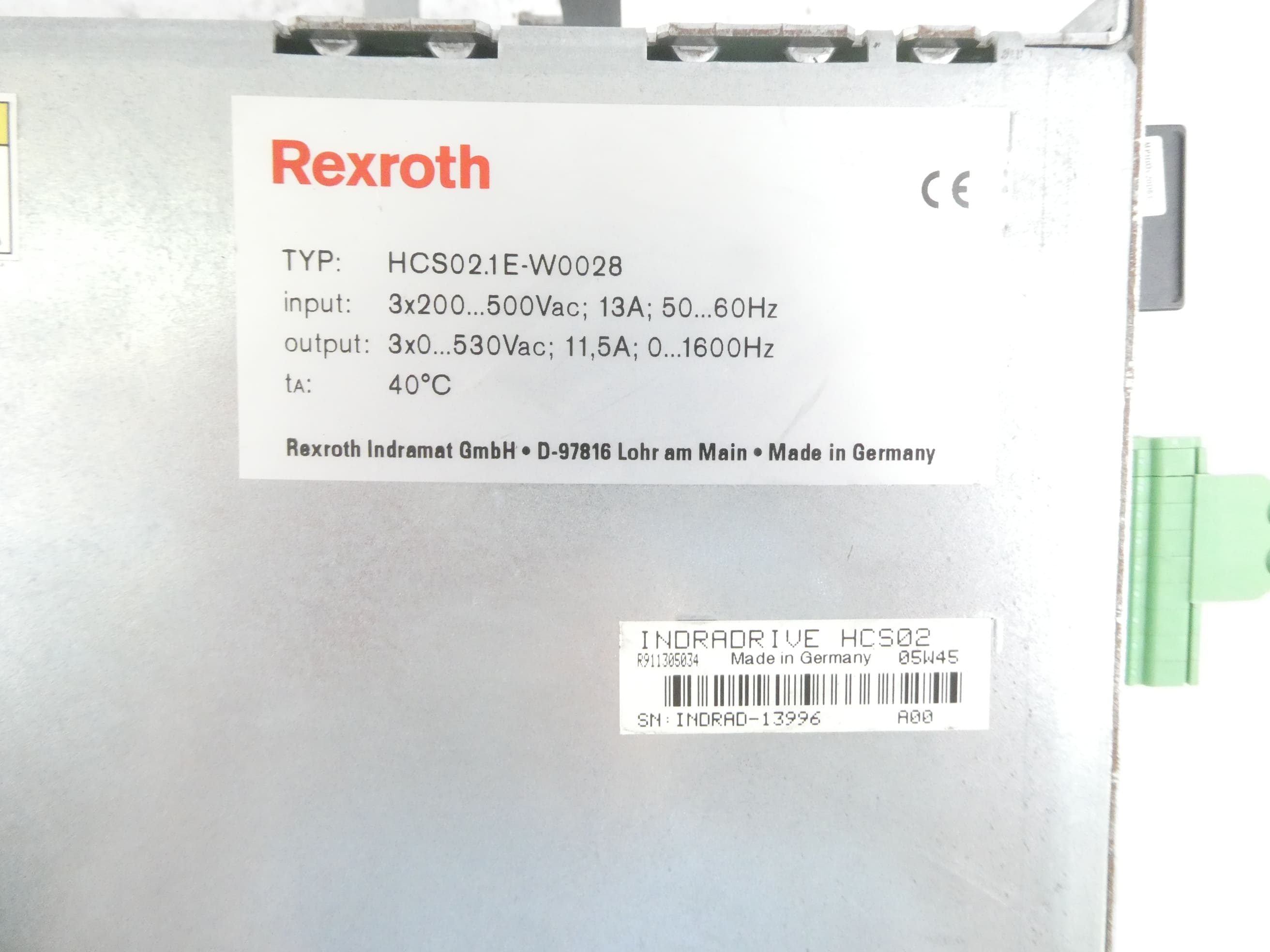 REXROTH HCS02.1E-W0028-A-03-NNNN UMRICHTER