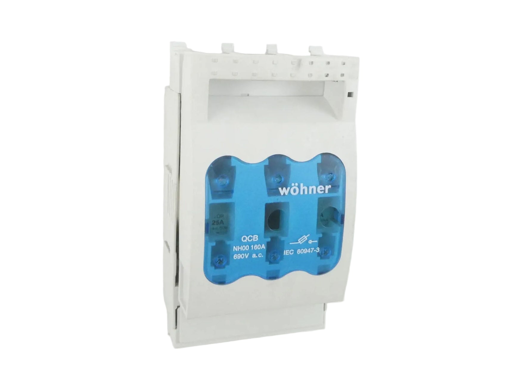 WÖHNER QCB-NH00 NH-SICHERUNGS-LASTTRENNSCHALTER 160A + 2x SIEMENS 3NE8022-1 SICHERUNG
