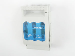WÖHNER QCB-NH00 NH-SICHERUNGS-LASTTRENNSCHALTER 160A + 3x SIEMENS 3NE8022-1 SICHERUNG