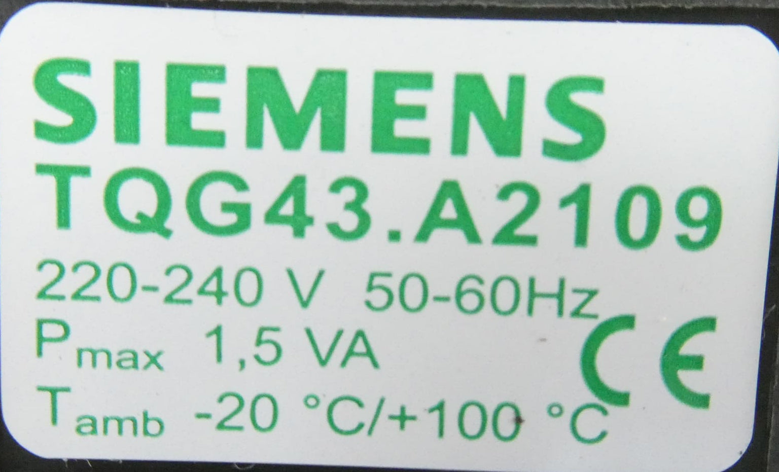 SIEMENS TQG43.A2109 ZÜNDTRANSFORMATOR 220-240V 50-60Hz