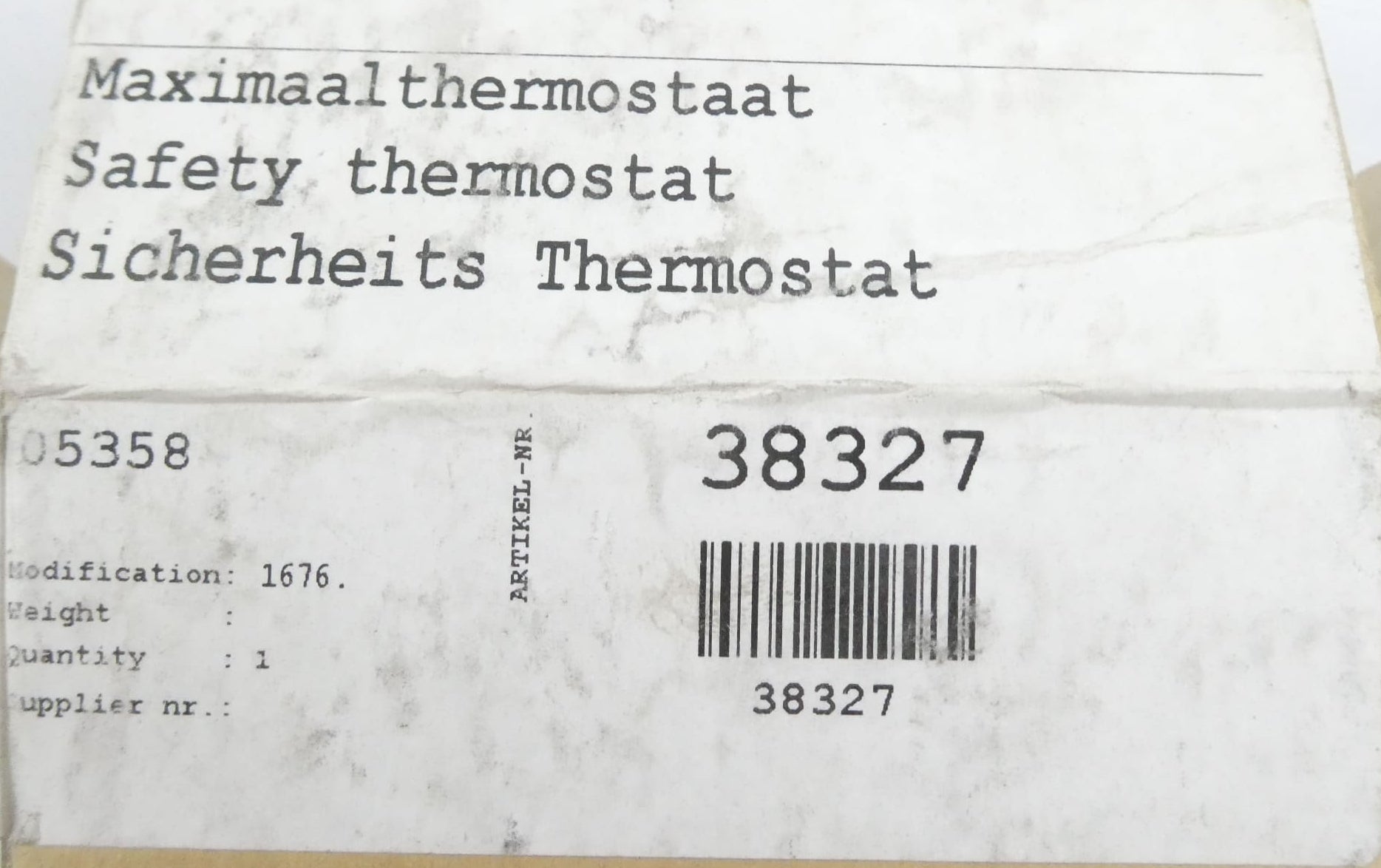 BUDERUS 7100592 SICHERHEITSTHERMOSTAT