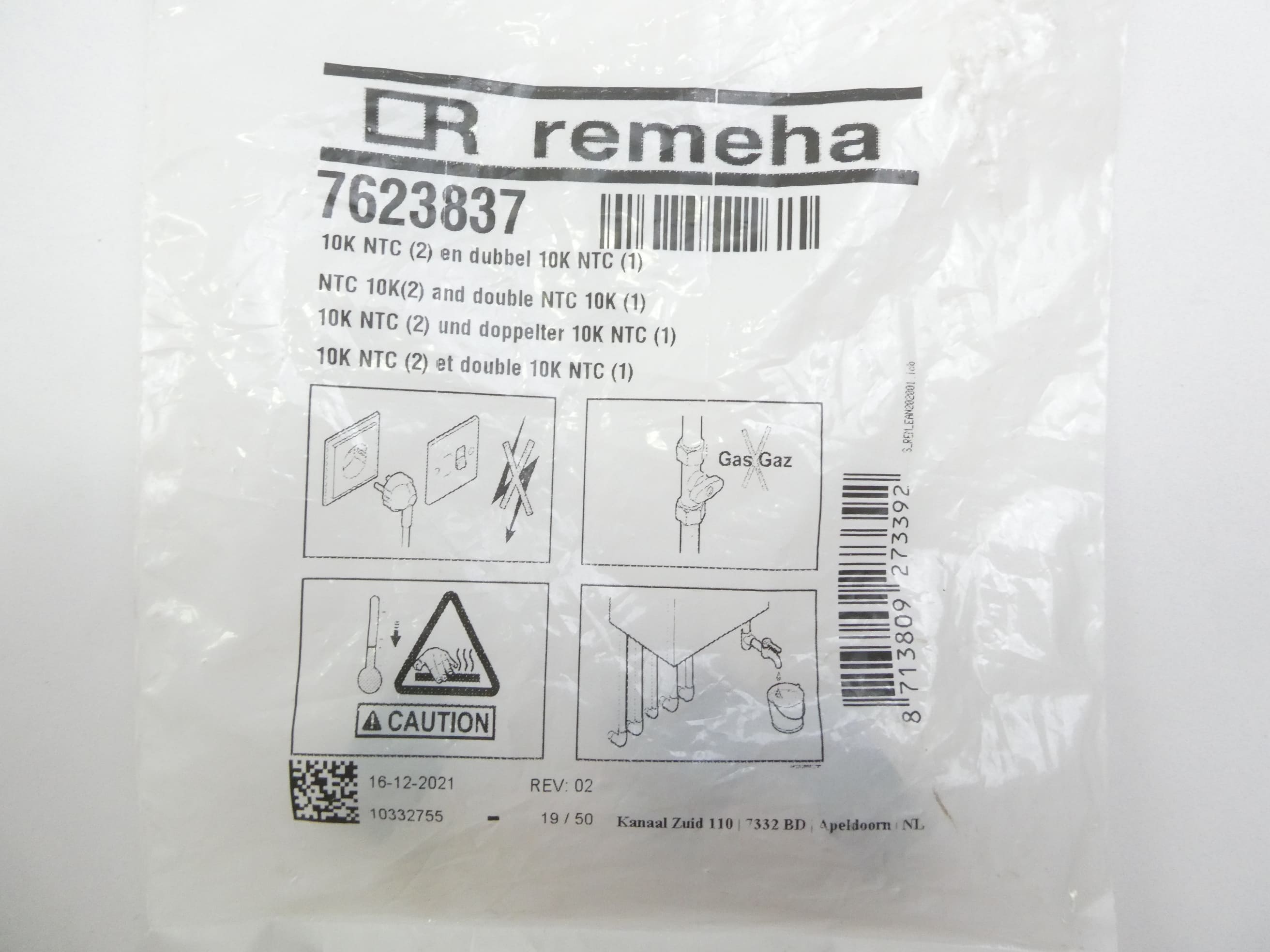 REMEHA 7623837 SET FÜHLER NTC 10K