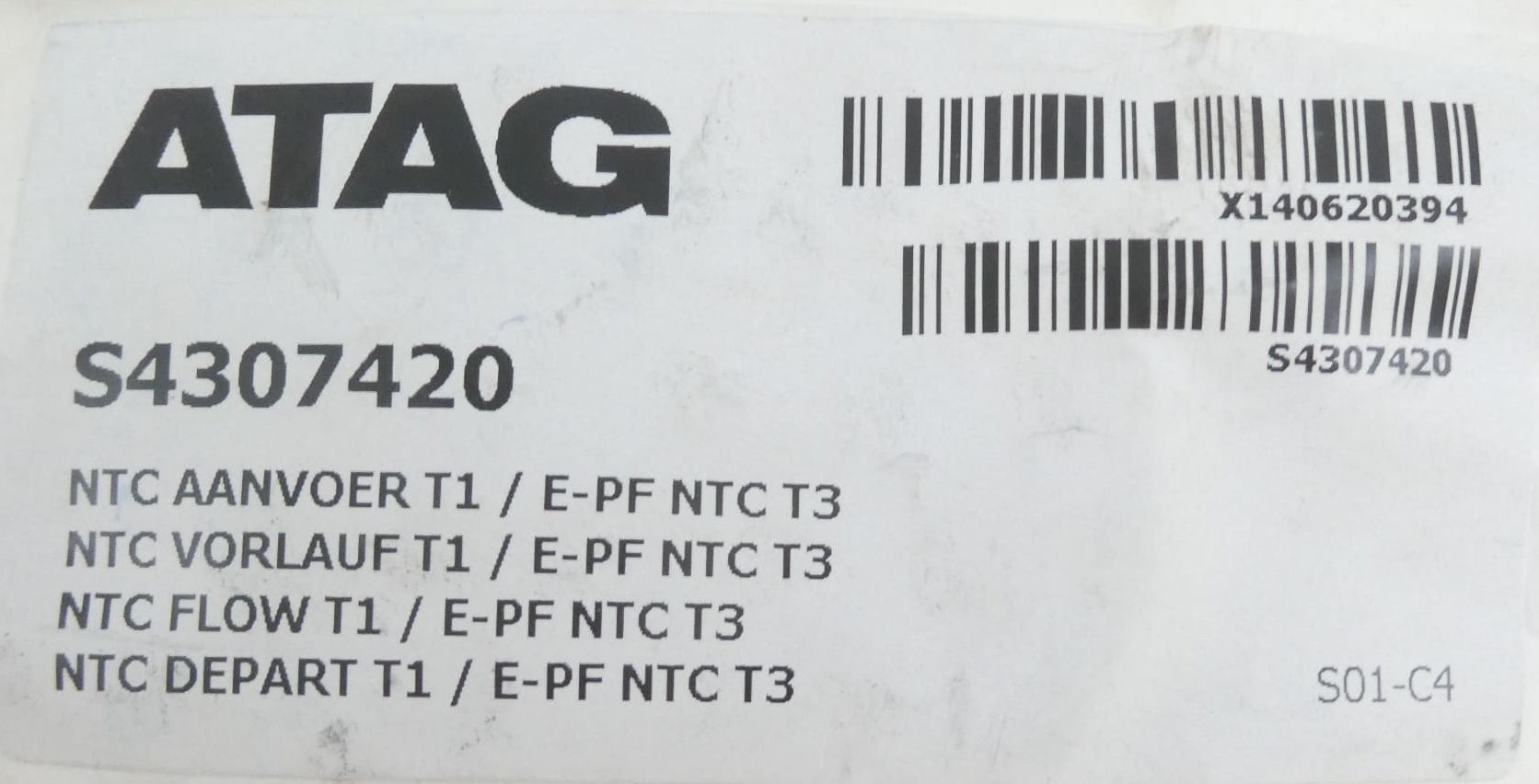 ATAG S4307420 NTC SENSOR VORLAUF T1 / E-PF NTC T3