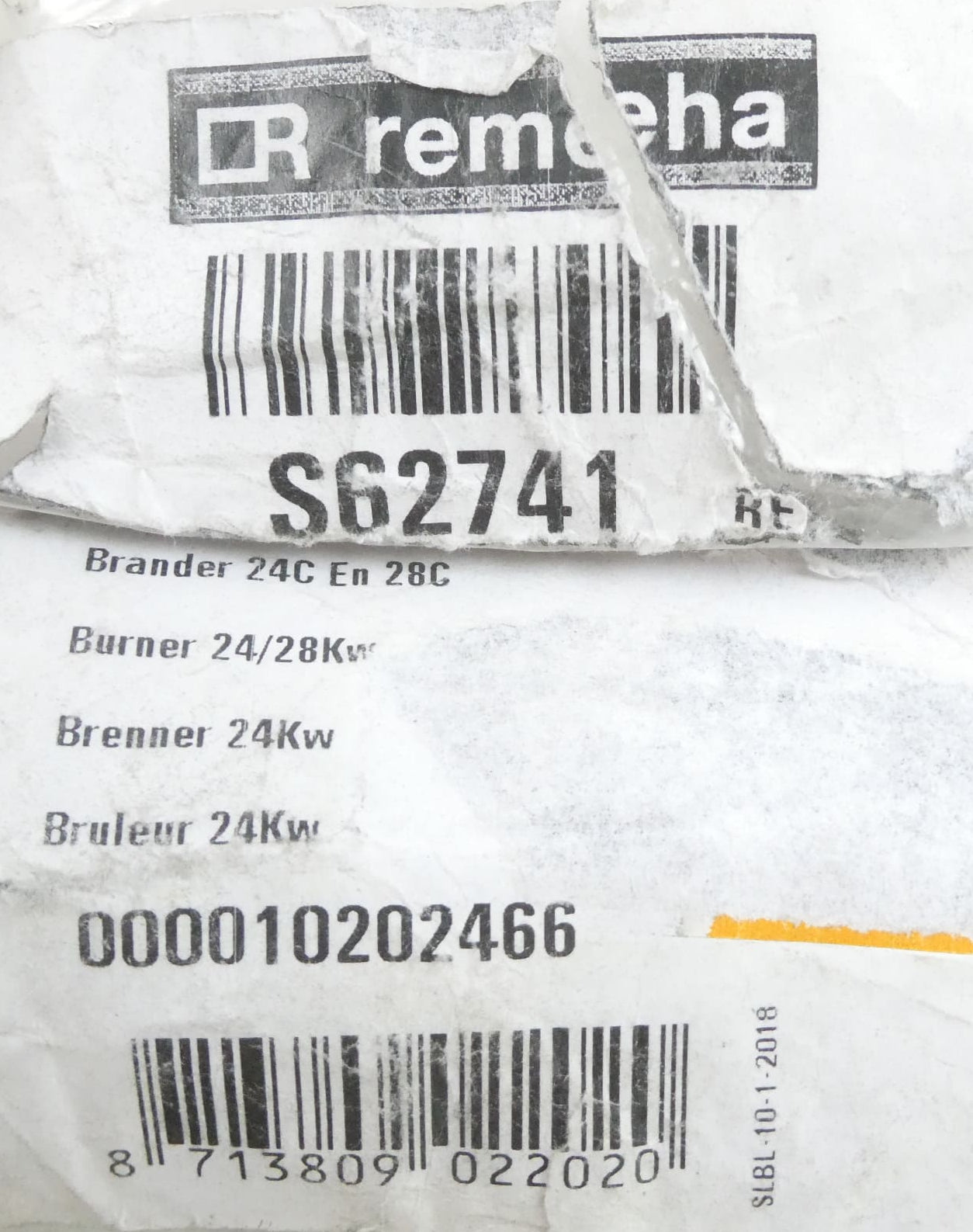 REMEHA S62741 BRENNER 24C En 28C
