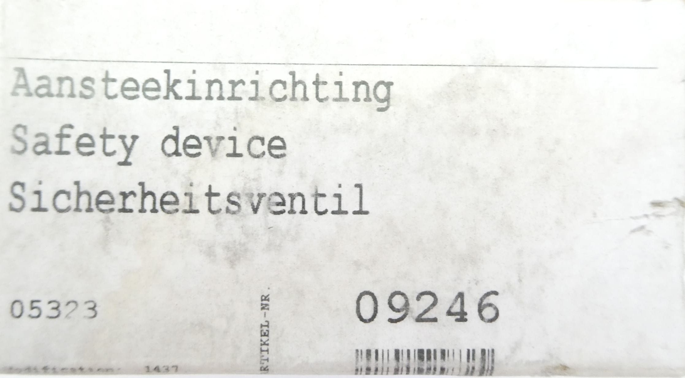 BUDERUS 09246 SICHERHEITSVENTIL