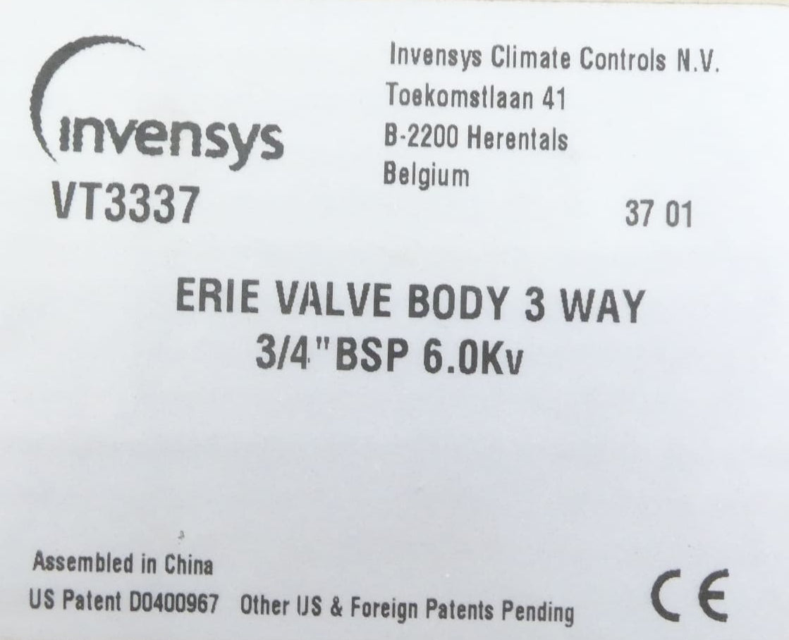 Invensys VT3337 Dreiwege-Ventil 3/4"BSP 6.0Kv
