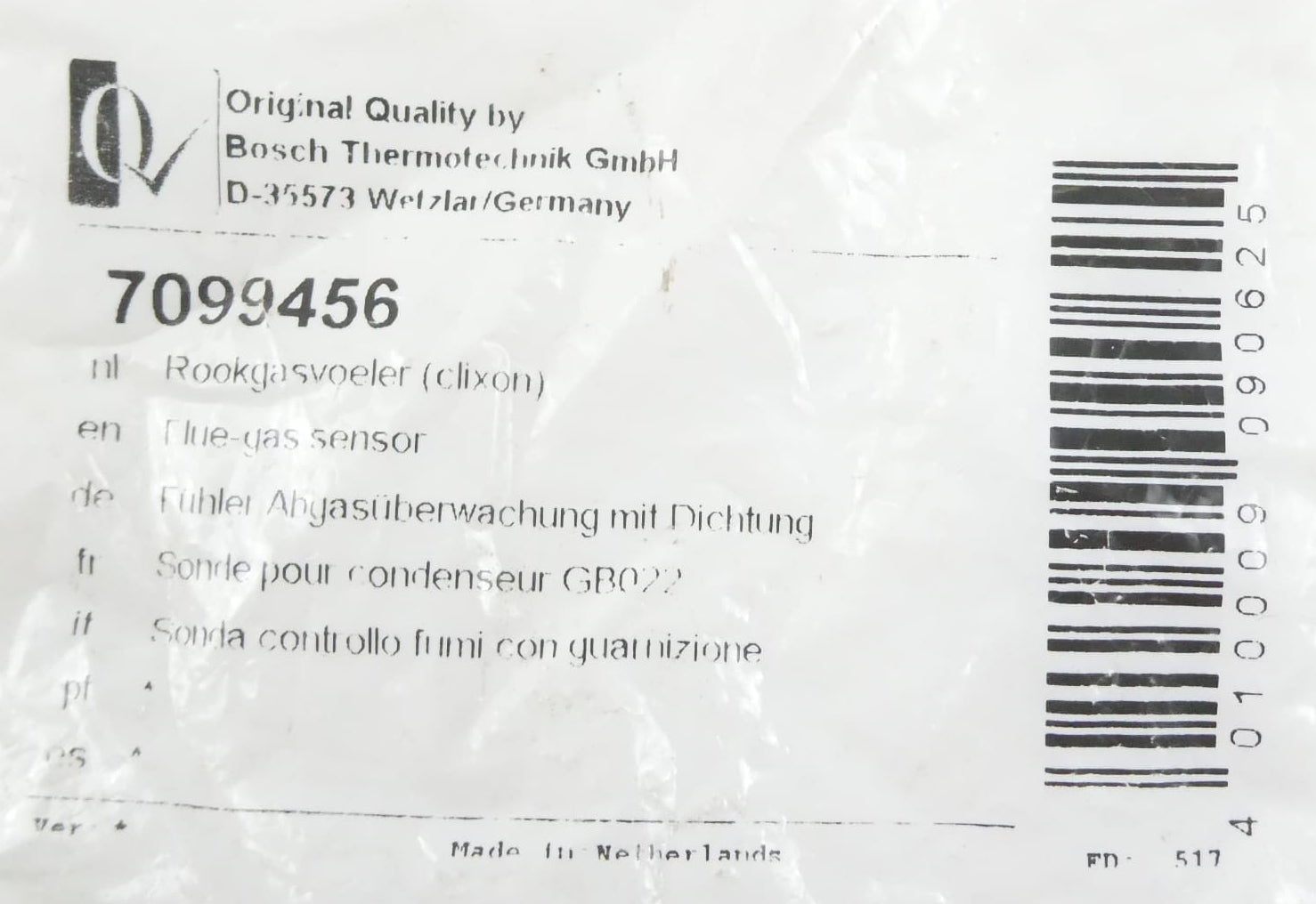 Bosch 7099456 Fühler Abgasüberwachung mit Dichtung