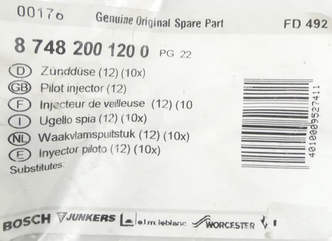 Bosch 87482001200 Zünddüse (12) set of 10