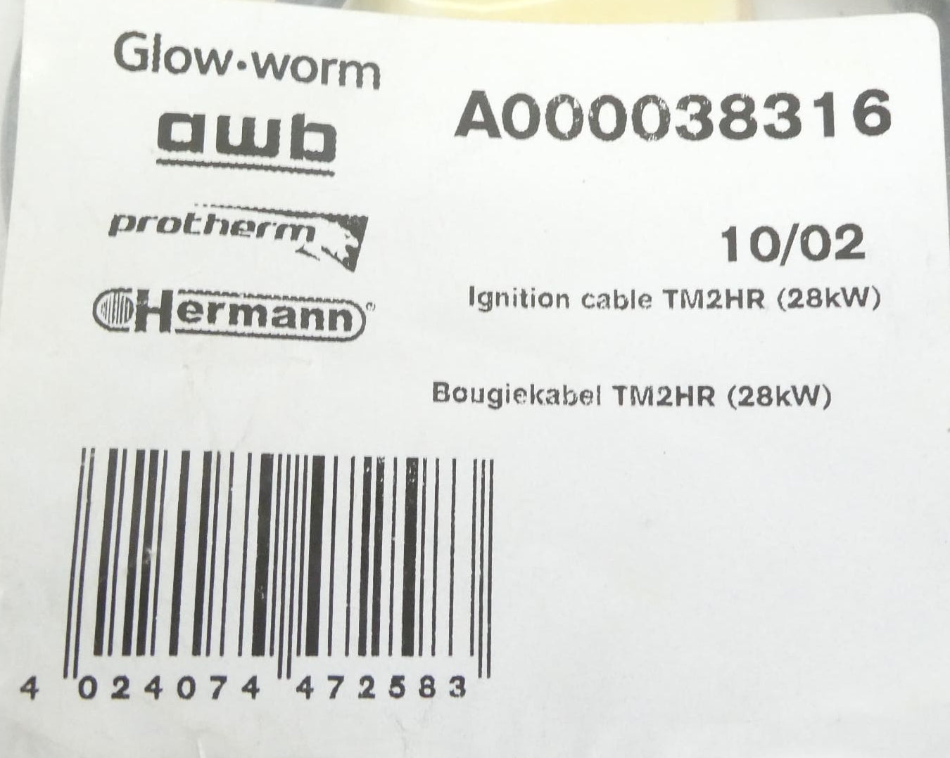 AWB Glowworm A000038316 Zündkabel TM2HR (28kW)
