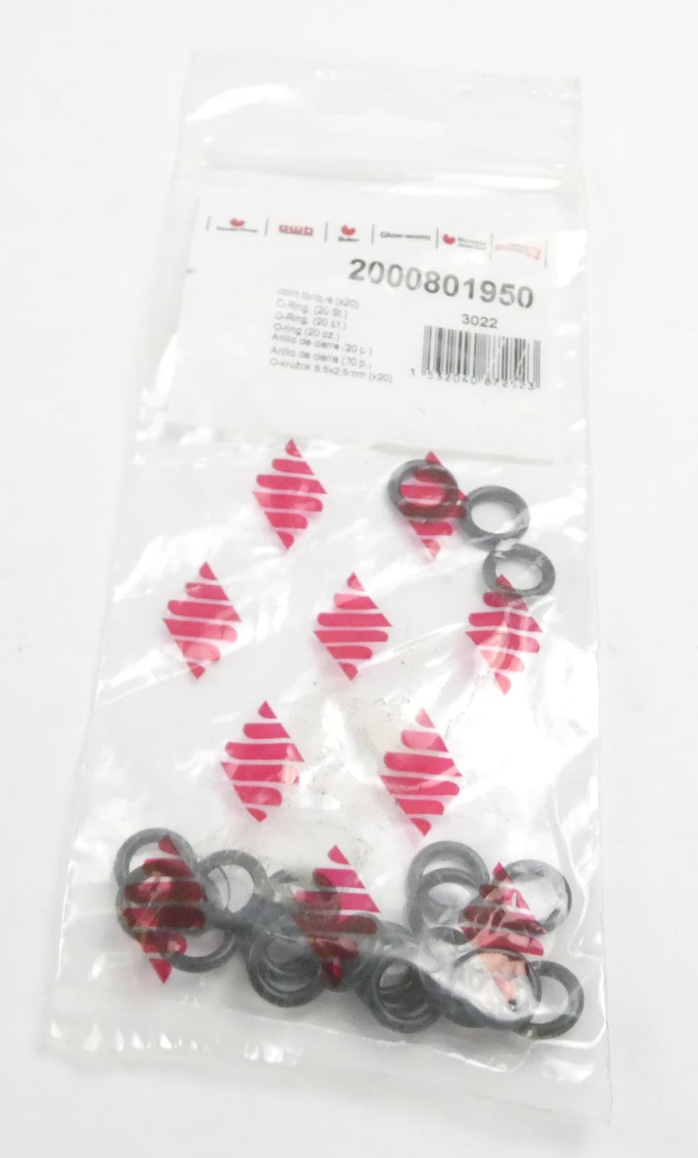 Saunier Duval 2000801950 O-Ring 8,5x2,5mm set of 20
