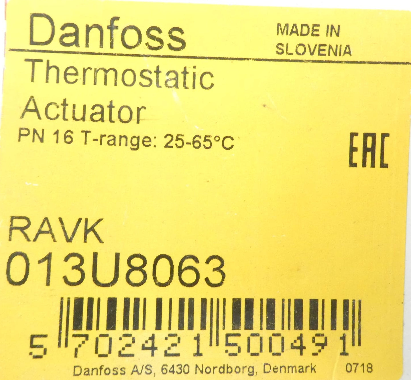 Danfoss 013U8063 Fernfühler RAVK 25-65 Grad