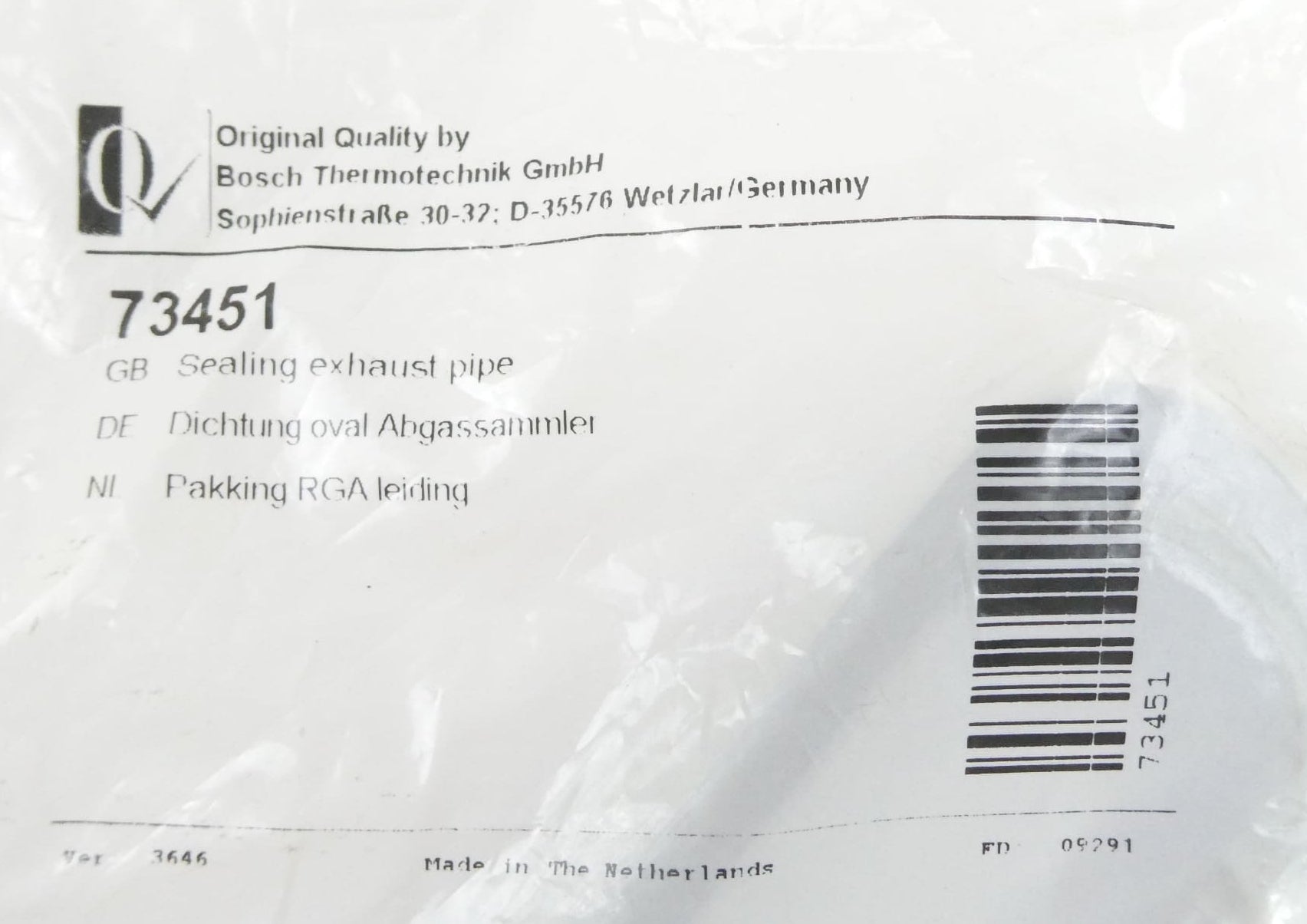 Bosch 73451 Dichtung oval Abgassammler
