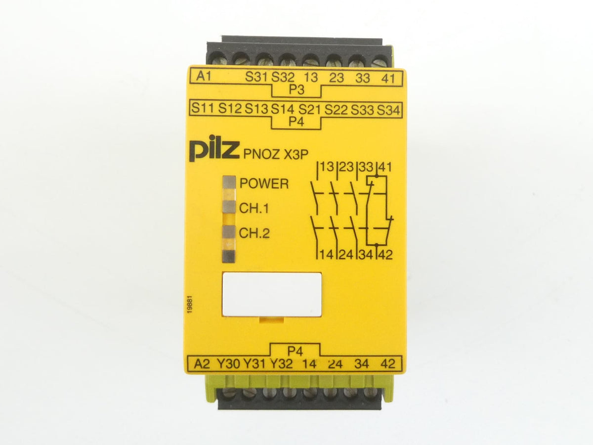 Pilz 777310 PNOZ X3P 24VDC 24VAC 3n/o 1n/c 1so Sicherheitsrelais
