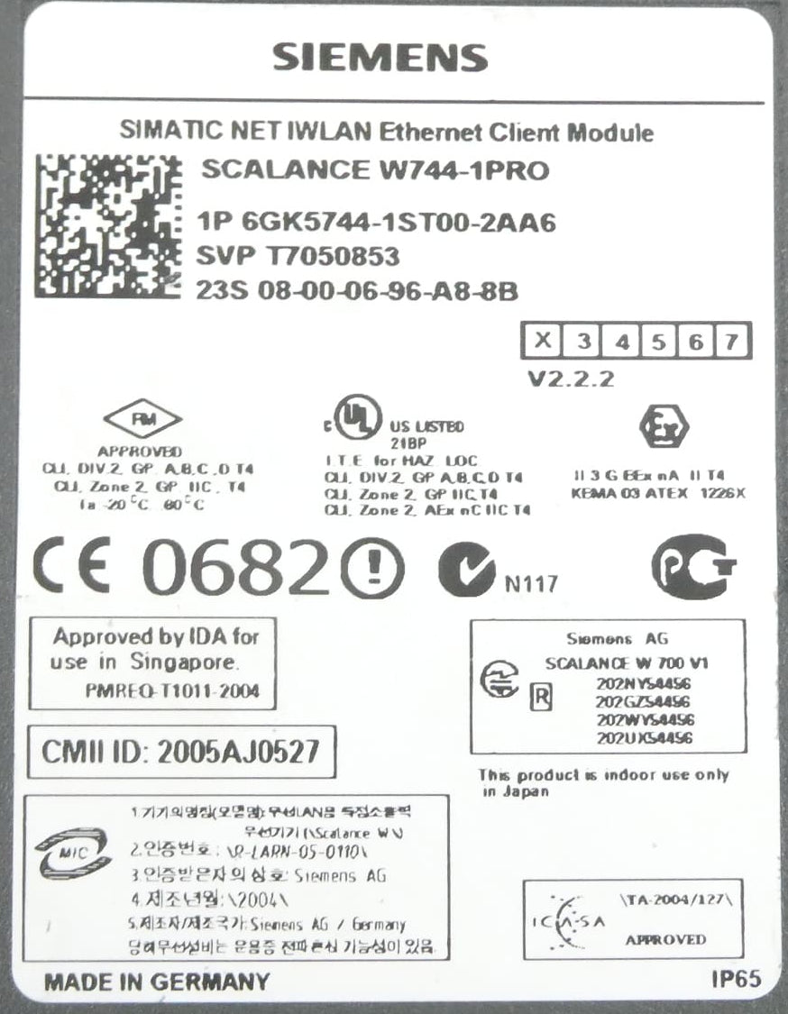 Siemens Scalance W744-1PRO 6GK5744-1ST00-2AA6 IWLAN Module
