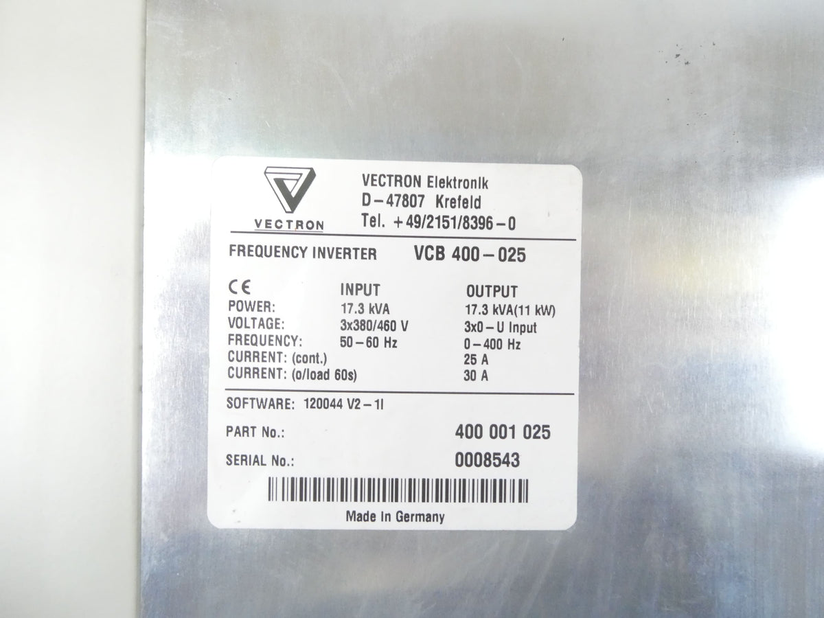 Vectron VCB 400-025 Frequenzumrichter 400001025 SN: 008543