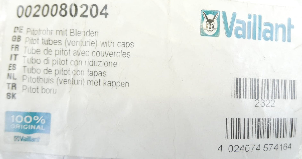 Vaillant 0020080204 Pitotrohr mit Blenden