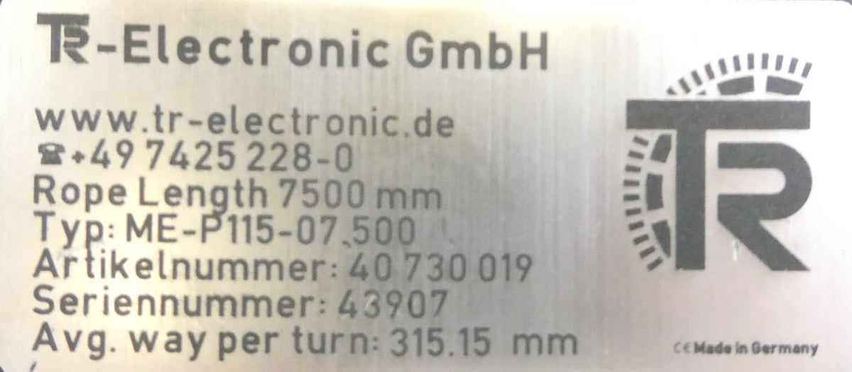 TR Electronic ME-P115-07.500 Seilzugmechanik + CMW58M-00123