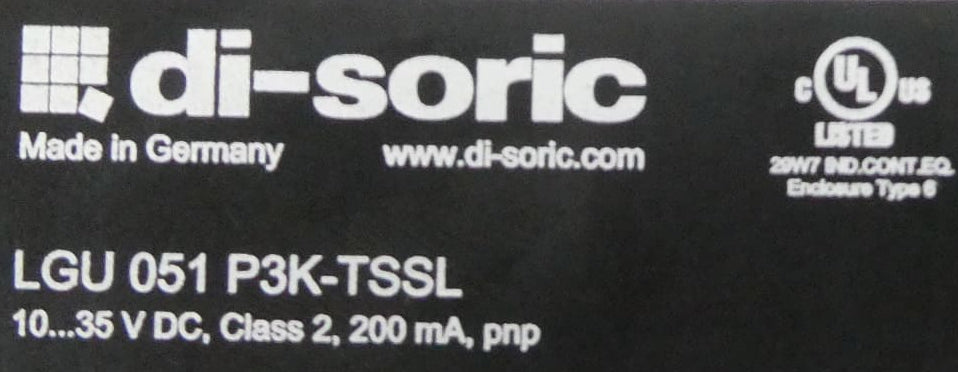 Di-soric LGU 051 P3K-TSSL Lichtschranke