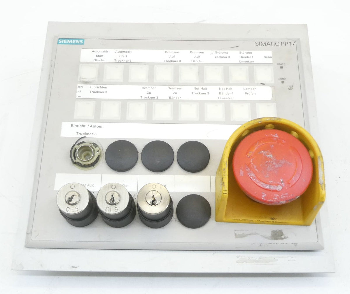 Siemens 6AV3688-4CX02-0AA0 PROFIsafe SIMATIC PP17-I Push Button Panel